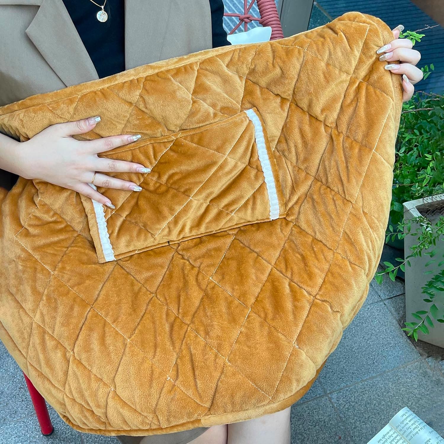 Soft Fluffy Heated Lap Blanket for Bed and Chair