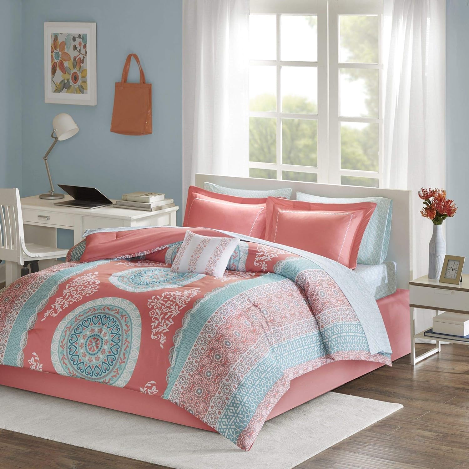 HNU 7 Piece Girls Comforter Set Twin XL