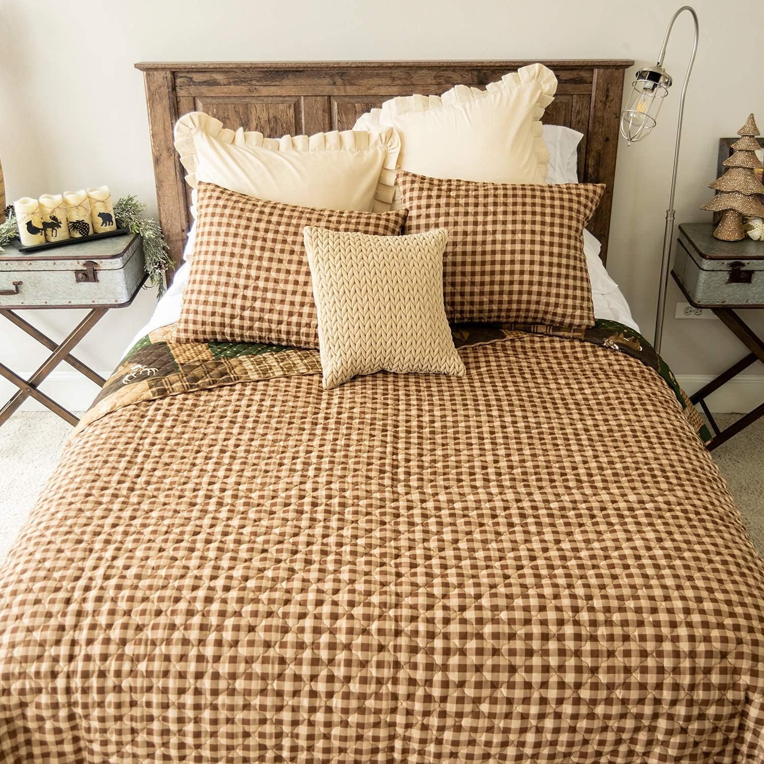 Donna Sharp Queen Full Bedding Set - 3 Piece Green Forest Lodge