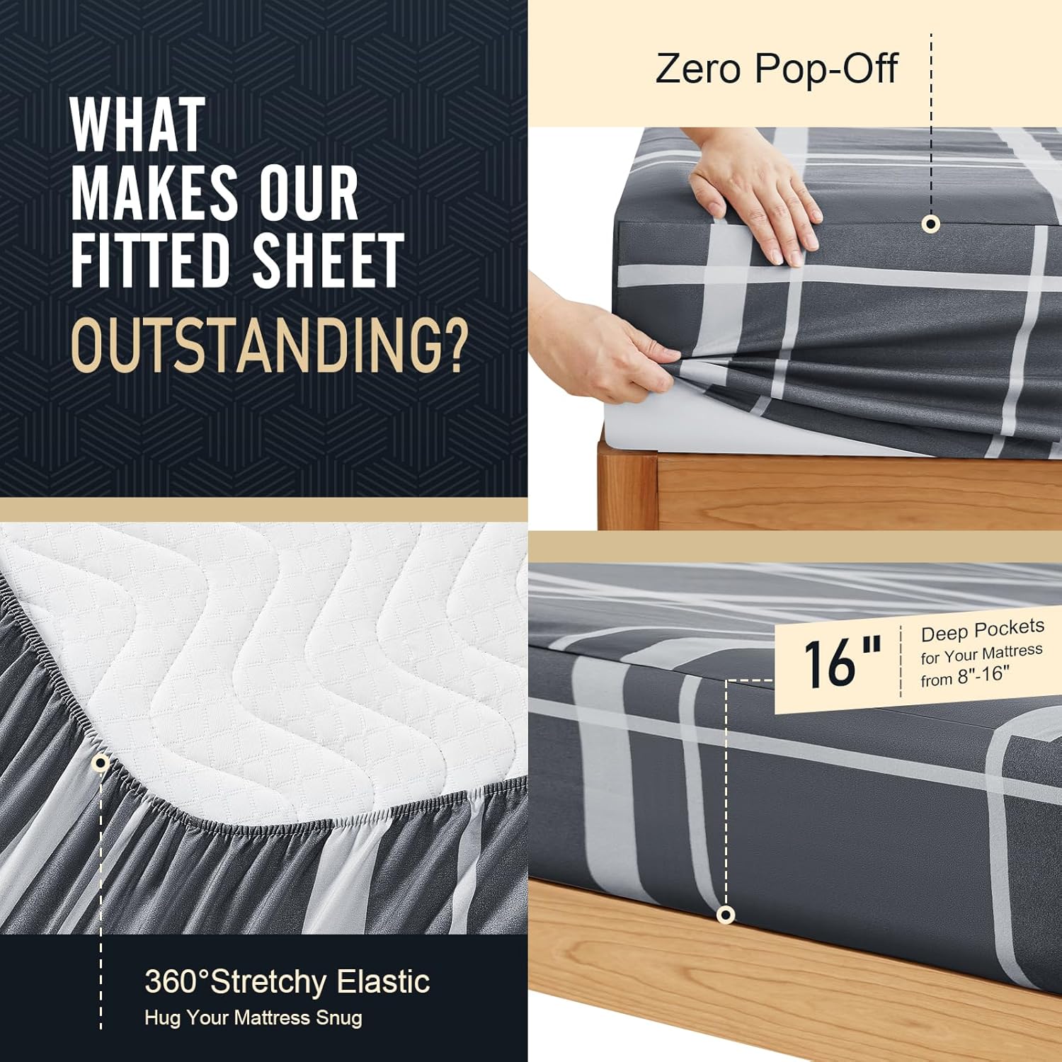IM HOME Cal King 6 Piece Organic Cotton Sheet Set