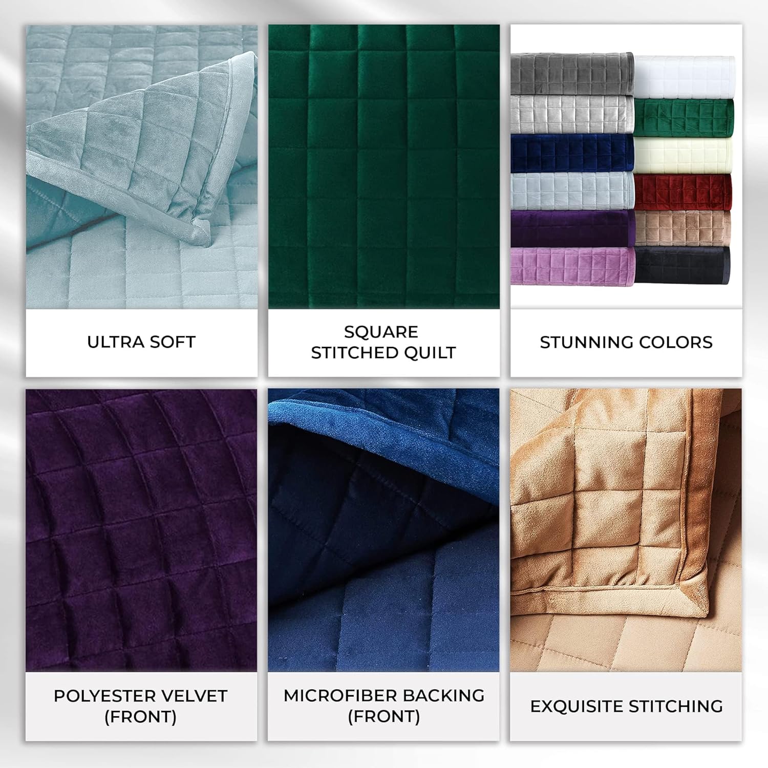 Tribeca Living Luxury Velvet Quilt Set Queen