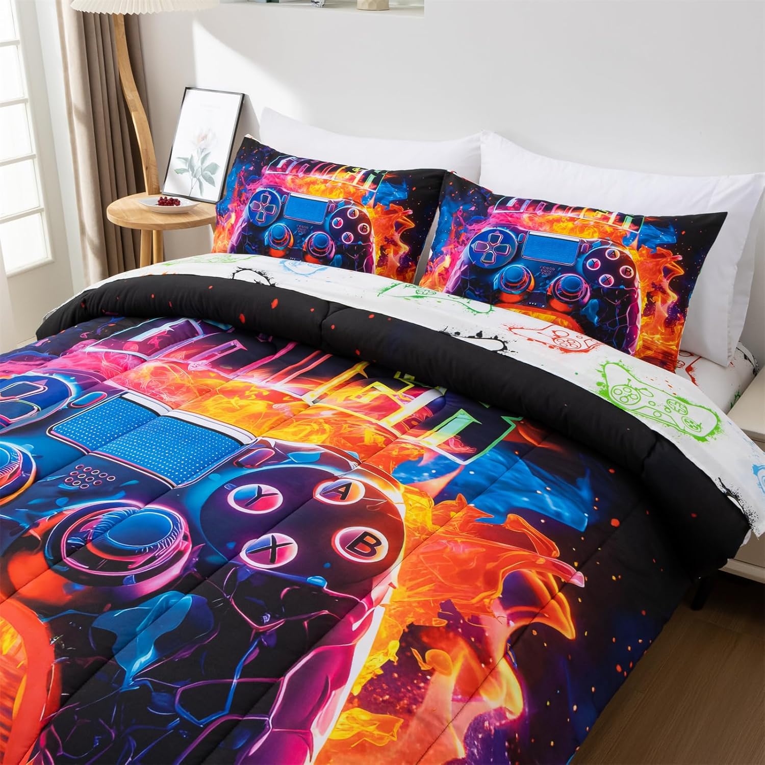 Holawakaka Twin Gaming Console Bed in a Bag Set