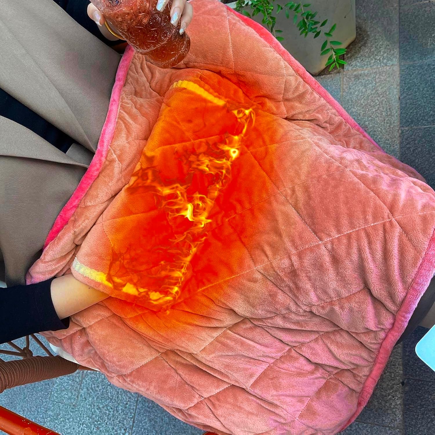 USB Heated Throw Blanket with Dual Control