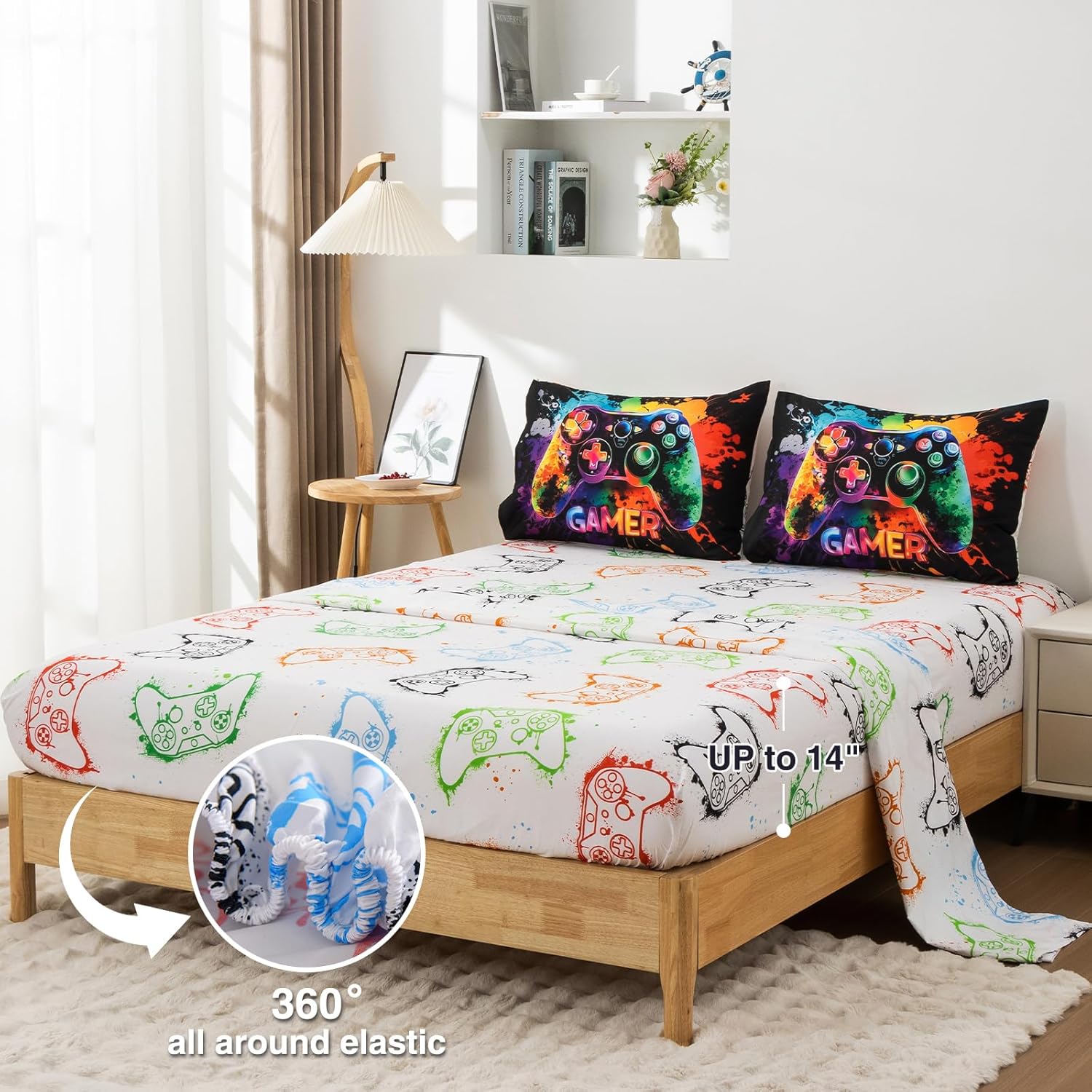 A Nice Night Boys Twin Size Game Console Comforter Set