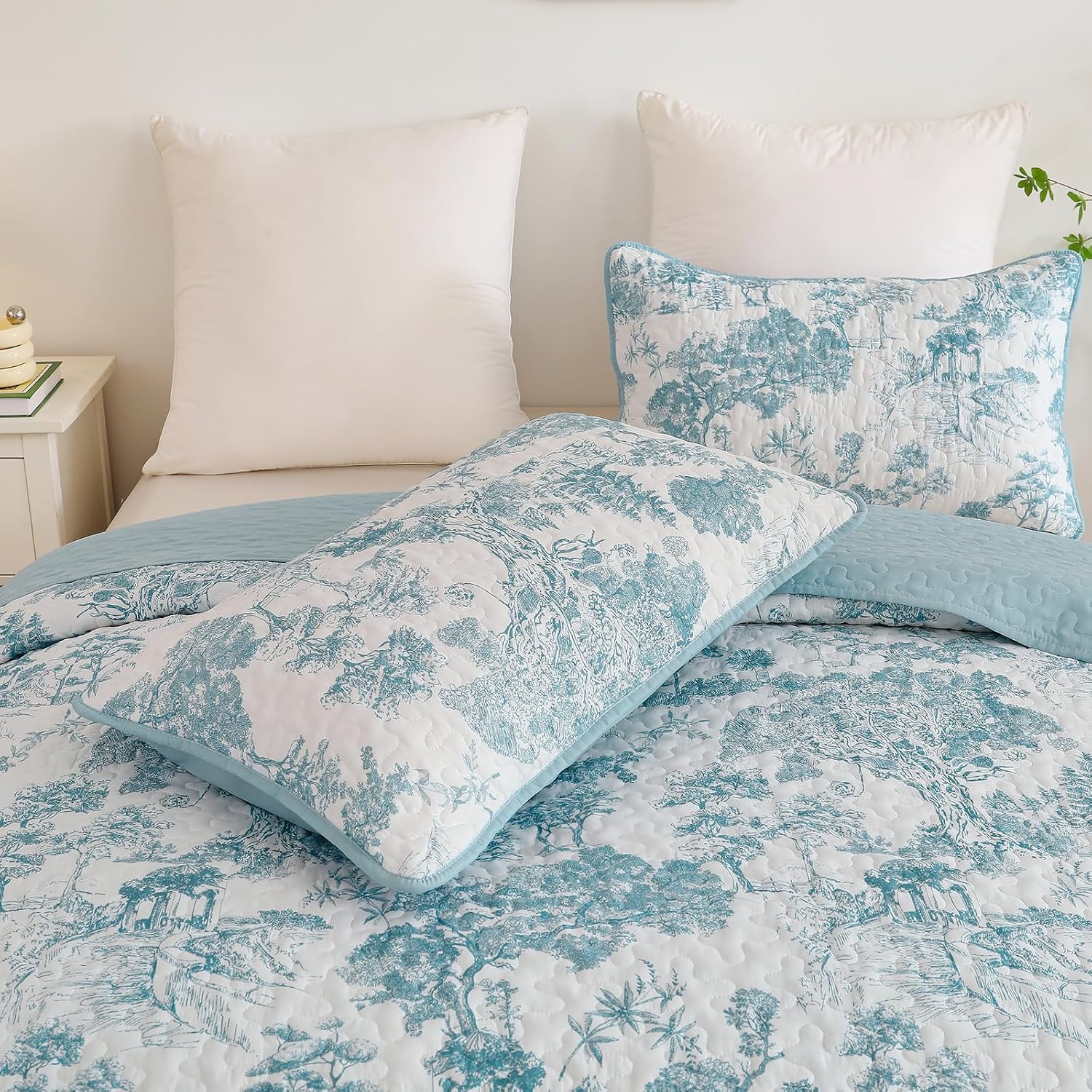 WONGS BEDDING Botanical Quilt Set King Size