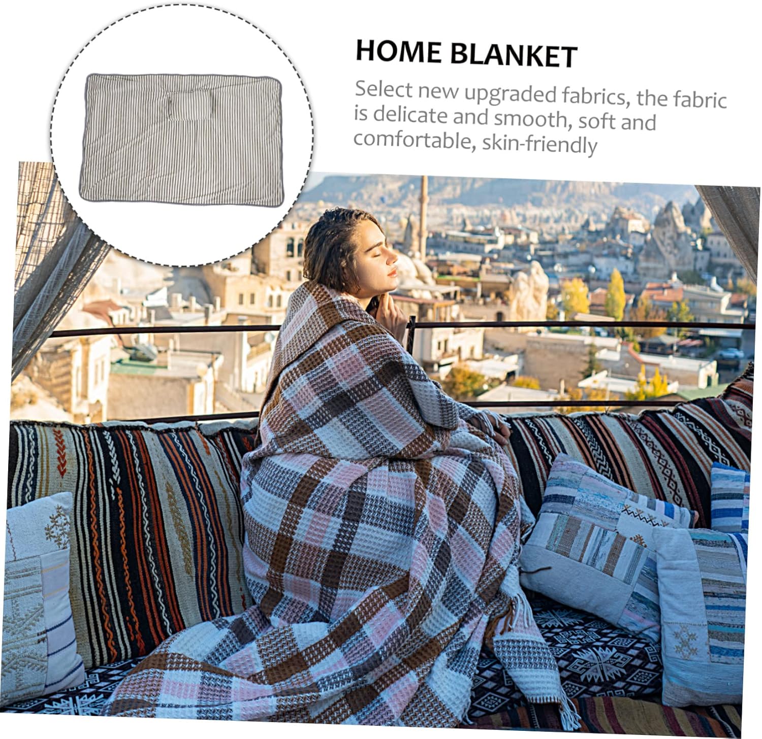 SOLUSTRE 1Pc Heated Electric Blanket for Winter Comfort