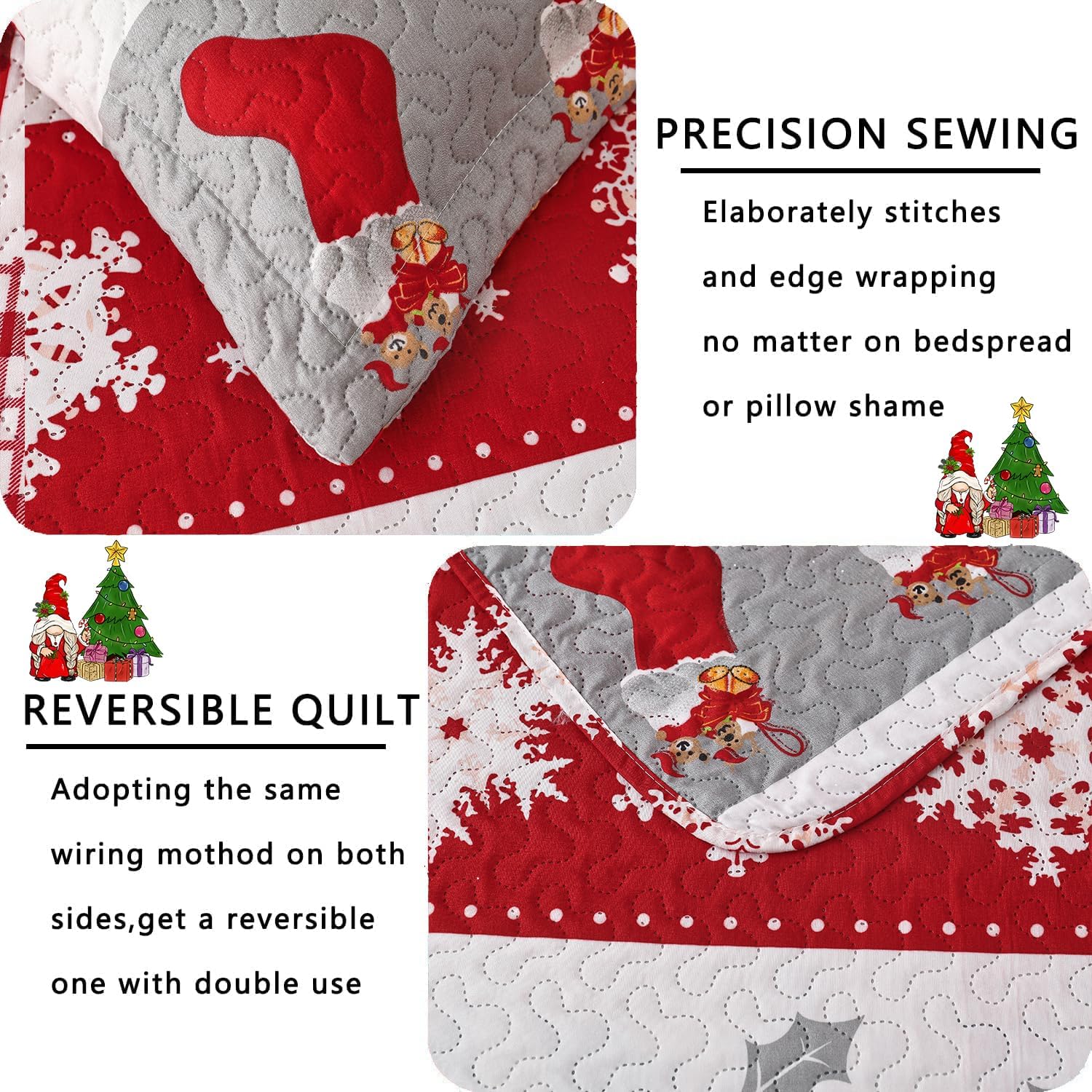 Jarson 3-Piece Christmas Quilt Set King Size