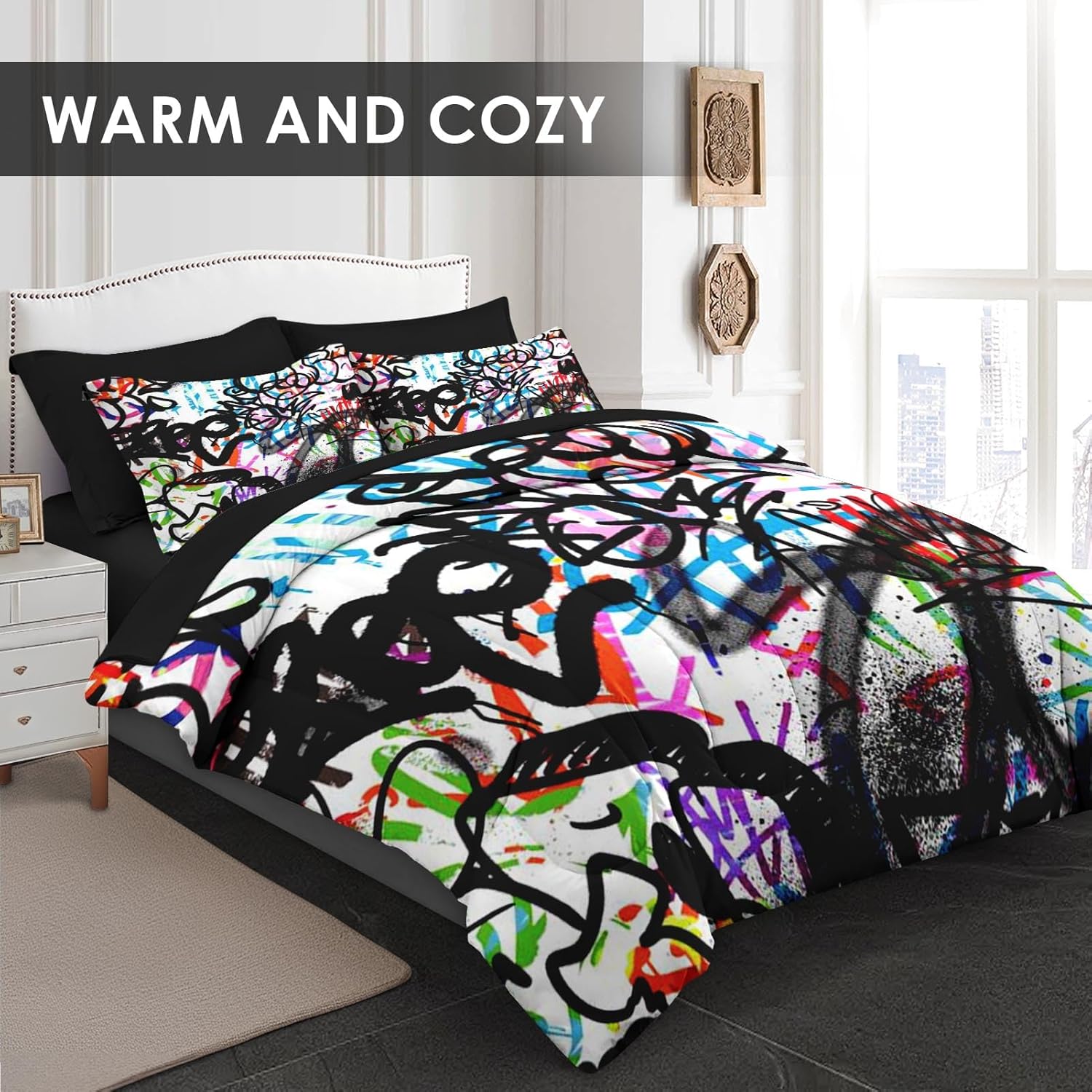 WeCozy 5 Pcs Twin Comforter Set with Pillowcase and Sham