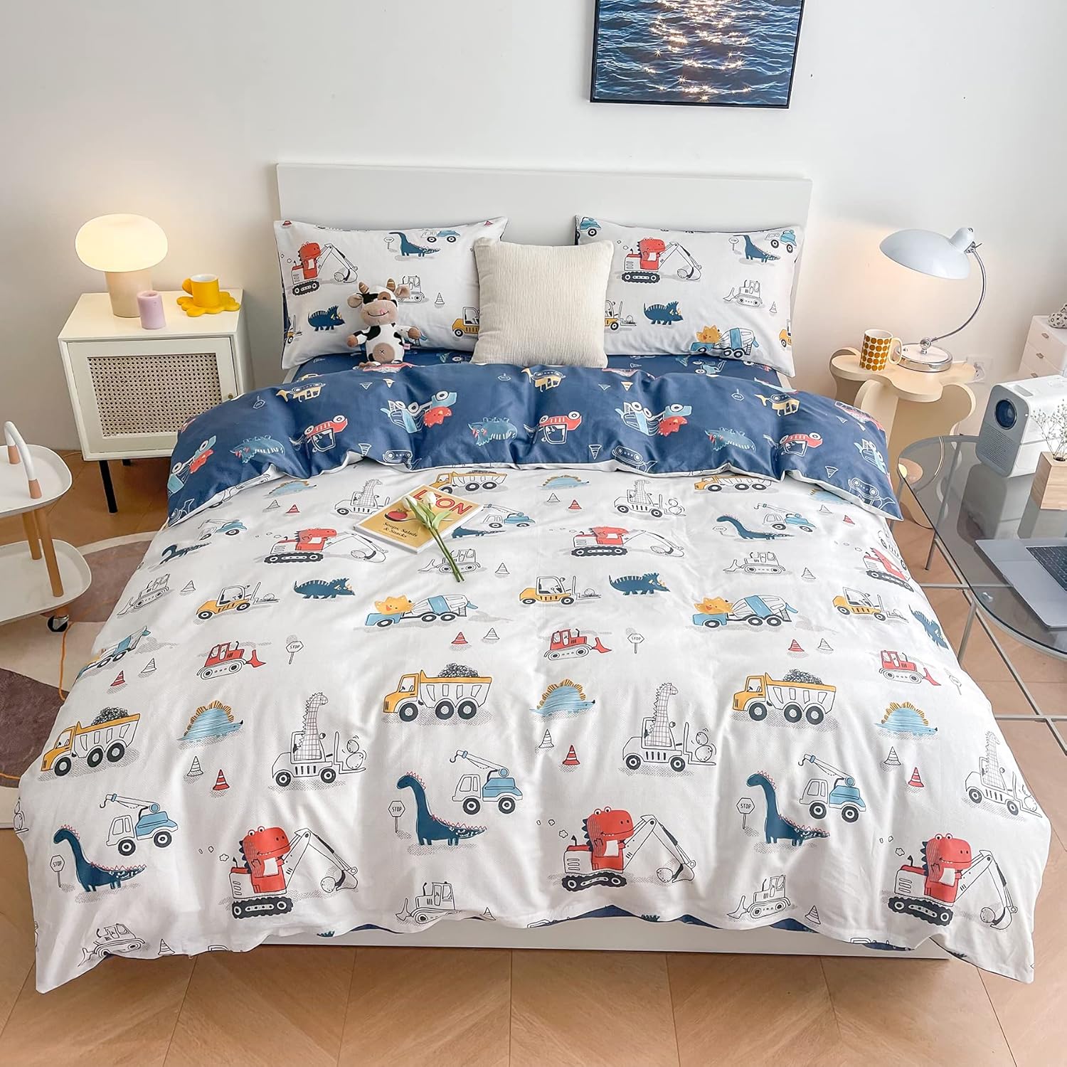 Dinosaur Kids Duvet Cover Set Twin