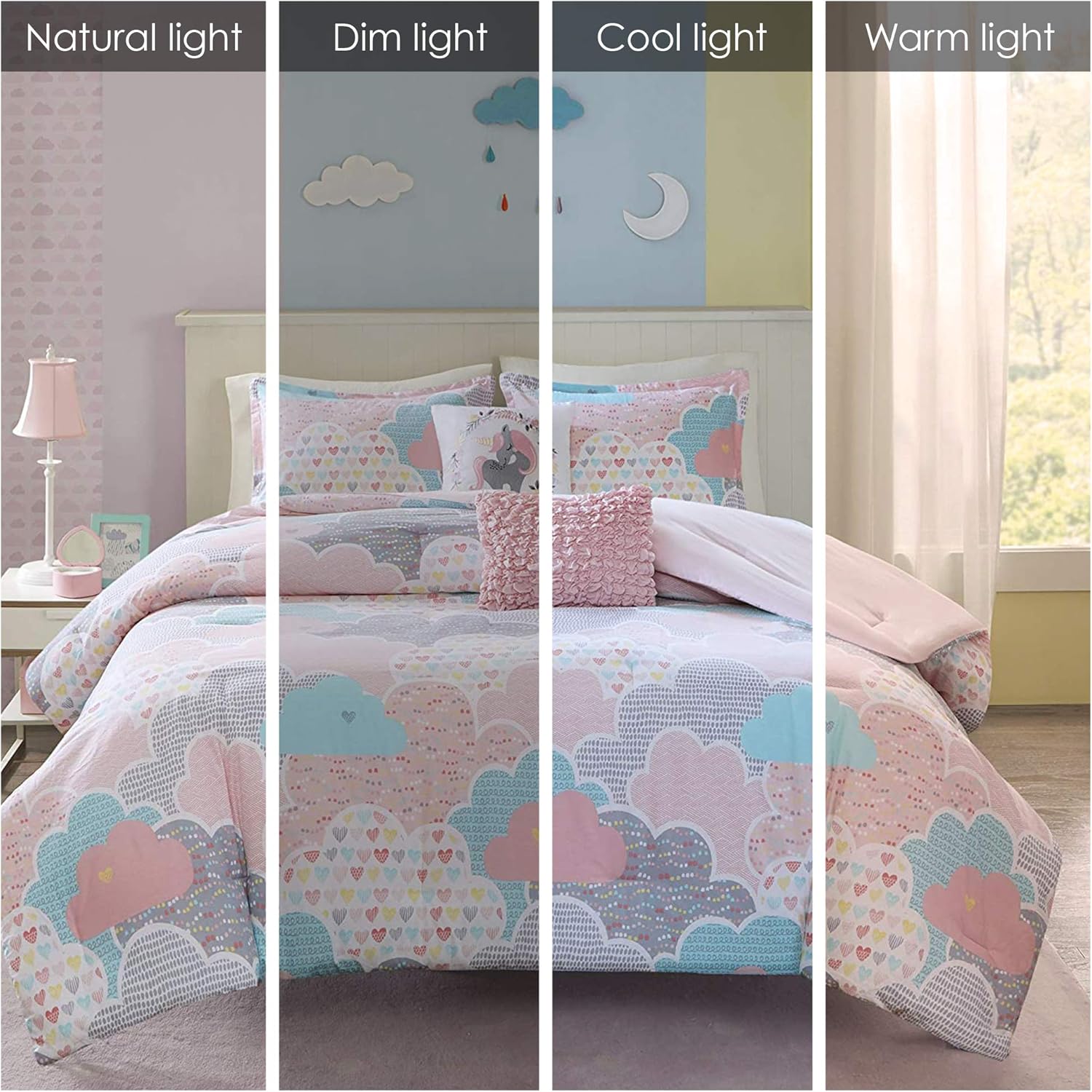 Urban Habitat Kids Comforter Set Unicorn Print Cloud Pink