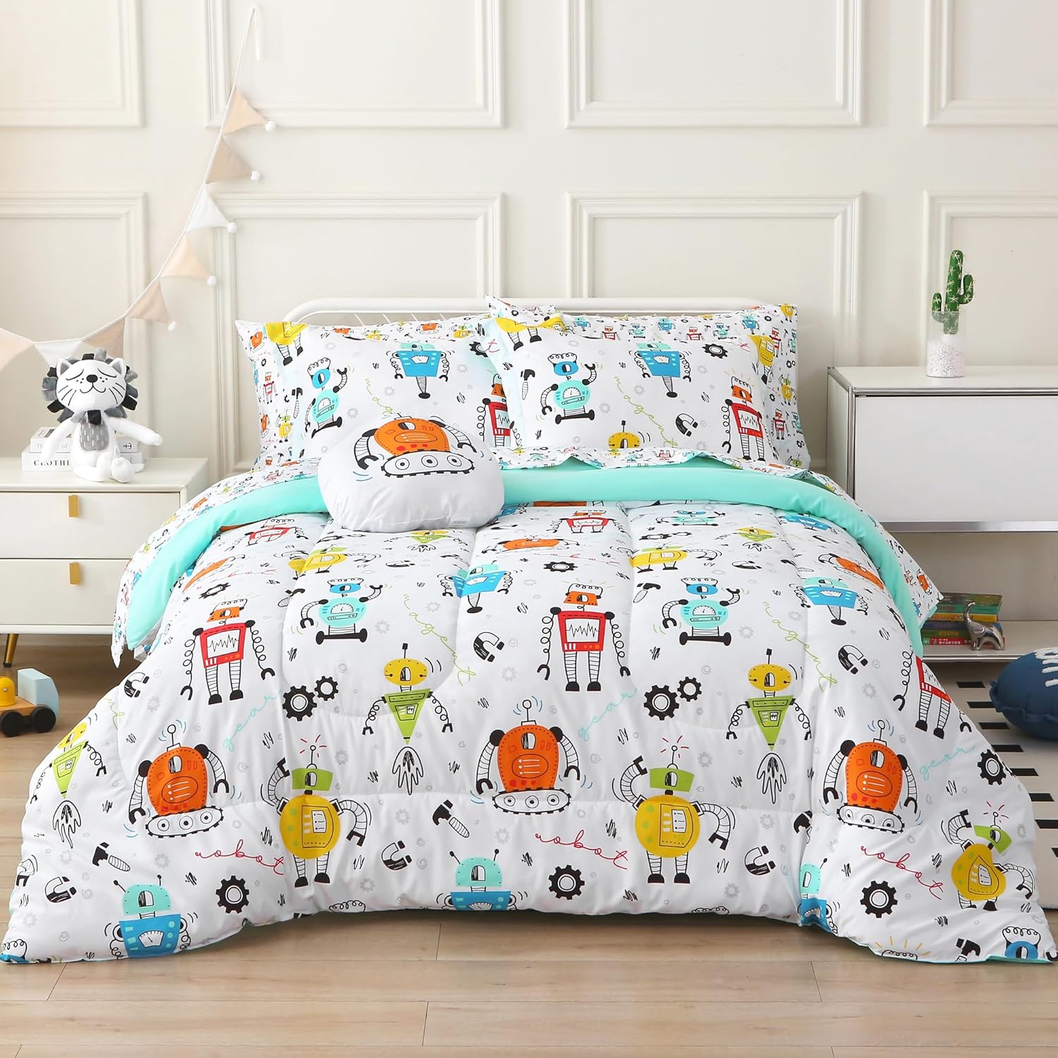 Mooreeke Twin Comforter Set Kids 6 Pieces Bed in a Bag