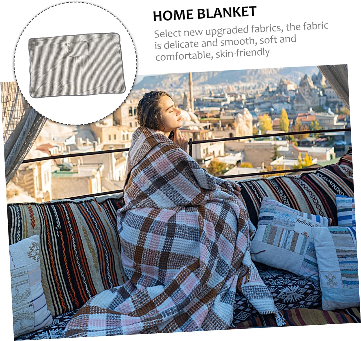 Levemolo Electric Throw Blanket Fast Heating USB Portable