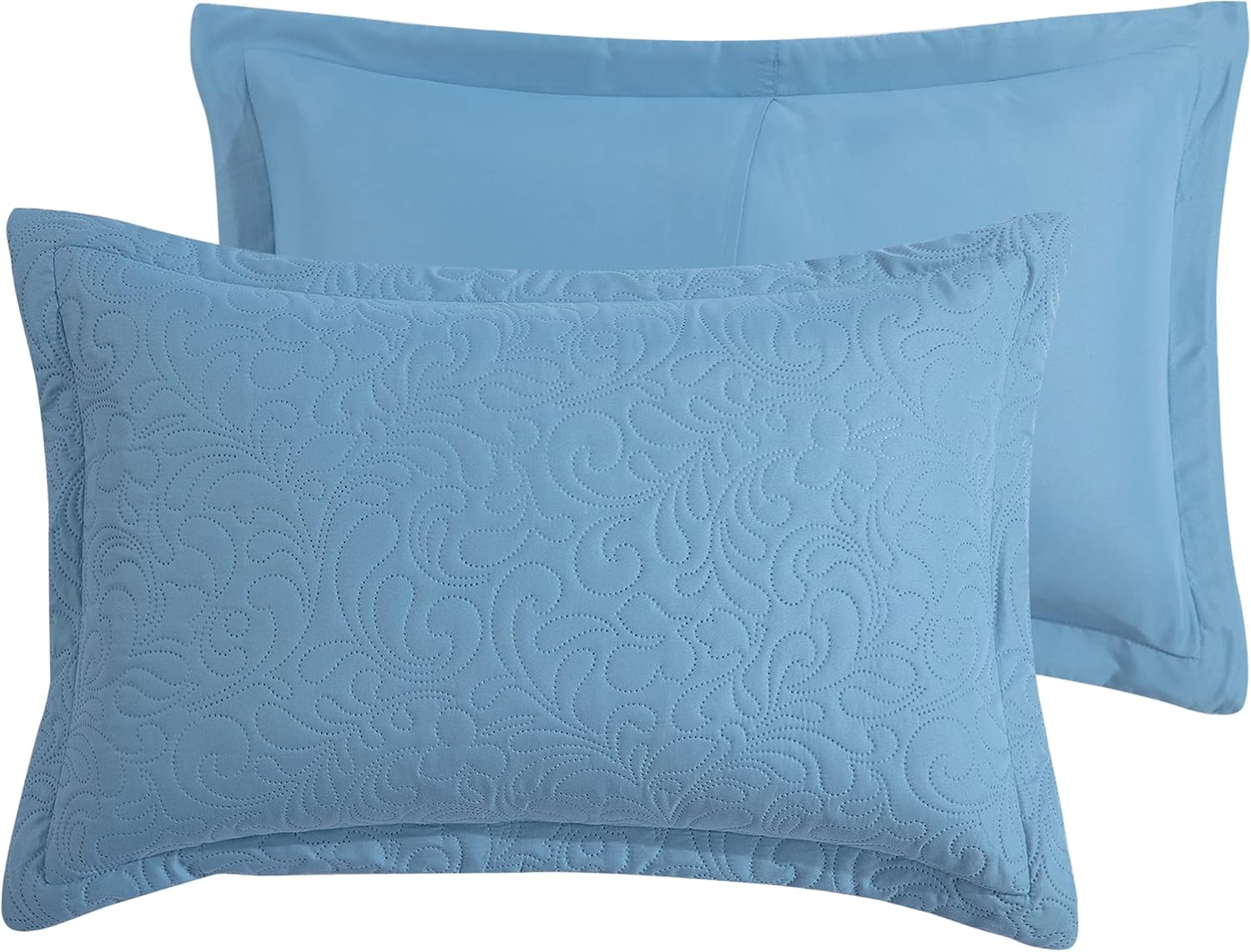 HOMBYS Alaska King 132x120 Bedspread Set Blue