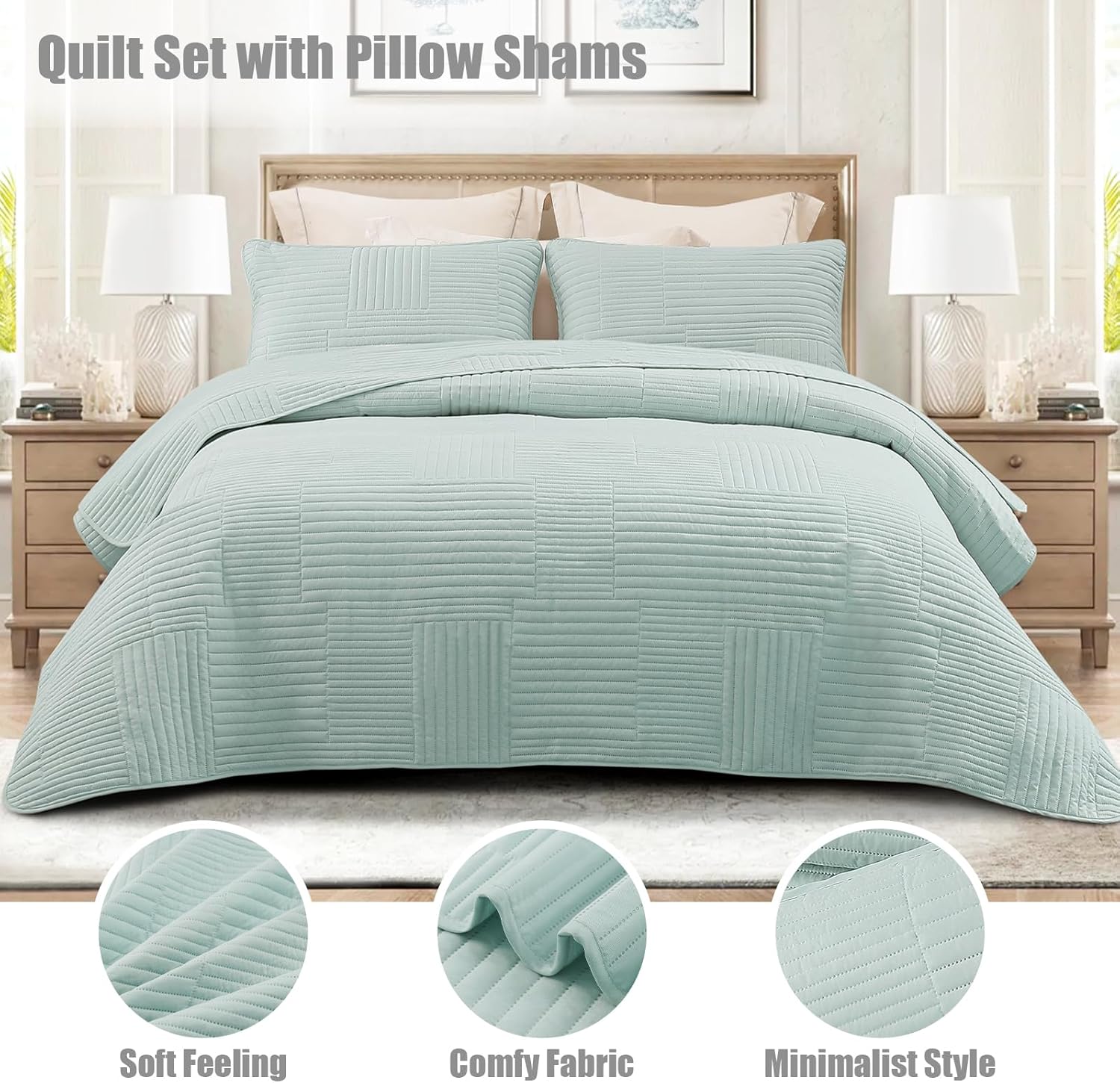 Whale Flotilla Ultra Soft King Quilt Set