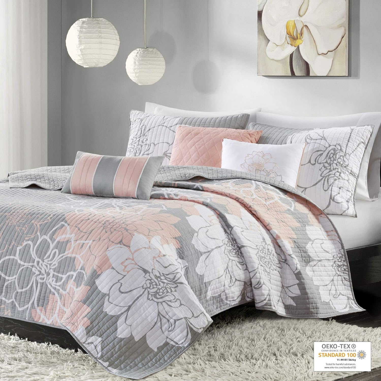 Madison Park Lola 6 Piece Cotton Quilt Set