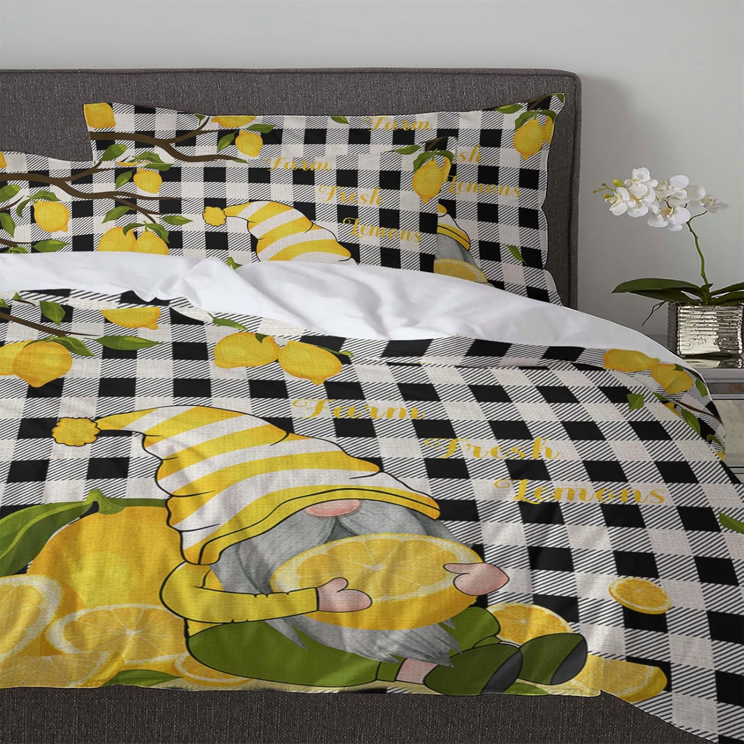 OComster California King Duvet Cover Set with Pillow Shams