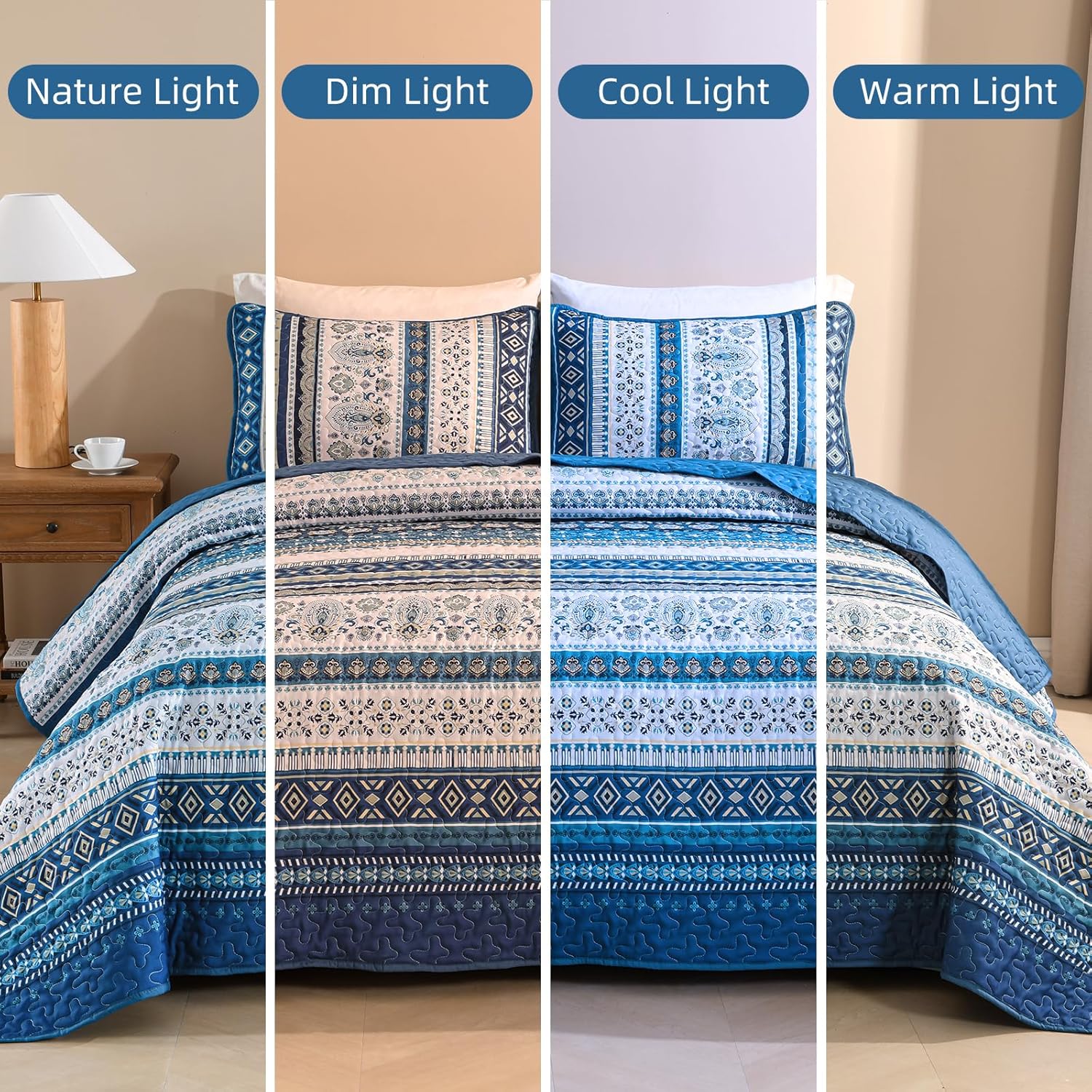 Goodidea Boho Quilt Set Queen Size 3 Piece 1