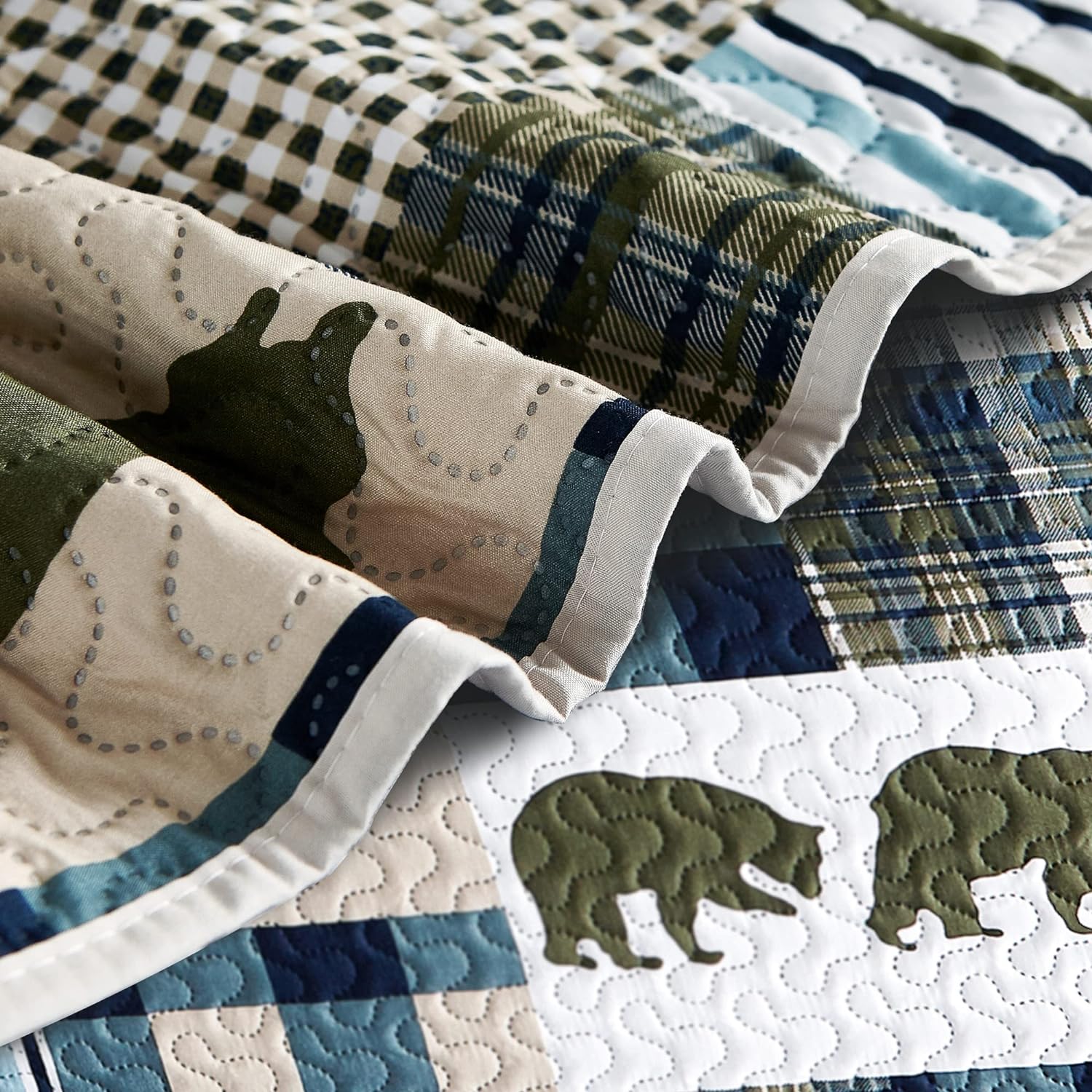 UMCHORD Queen Quilt Set with Reversible Design
