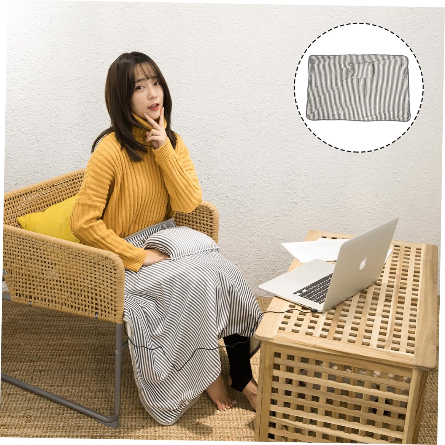 Alipis Heated Blanket Winter Electric Warm Quick Heat