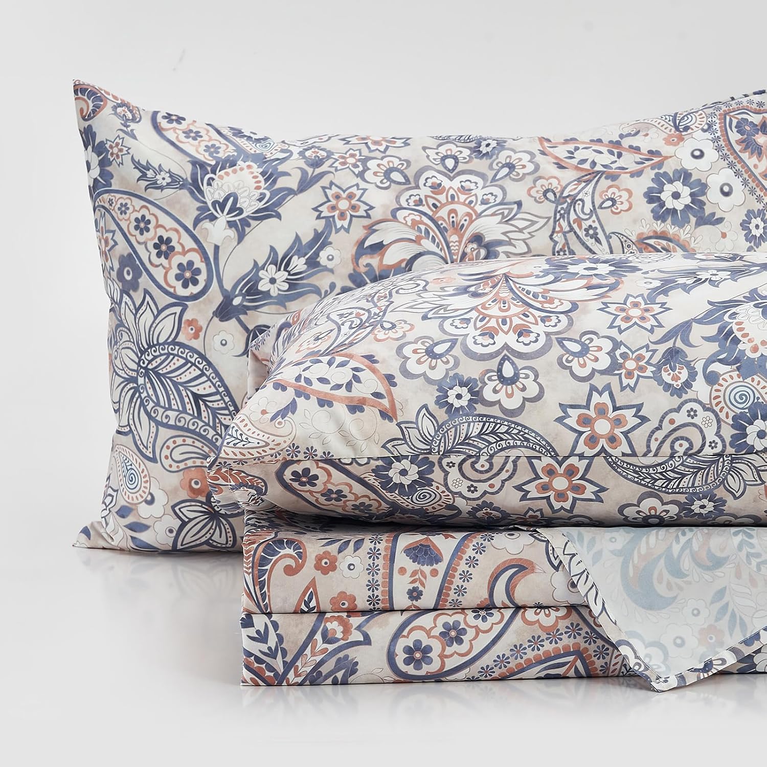 Gogreen Cal King Sheet Set 4PC Deep Pocket Paisley