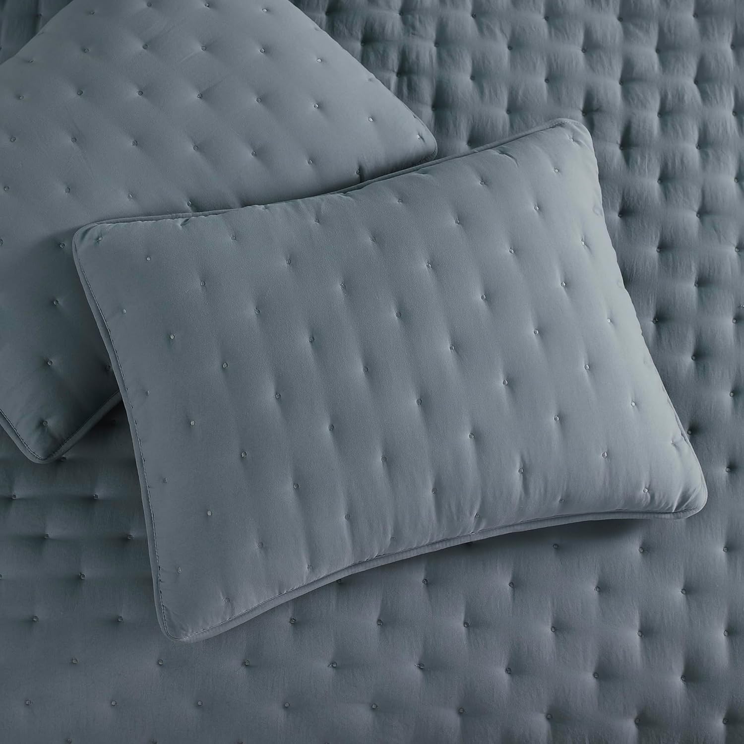 WDCOZY Blue Cloud Quilt Queen Set with Pillow Shams