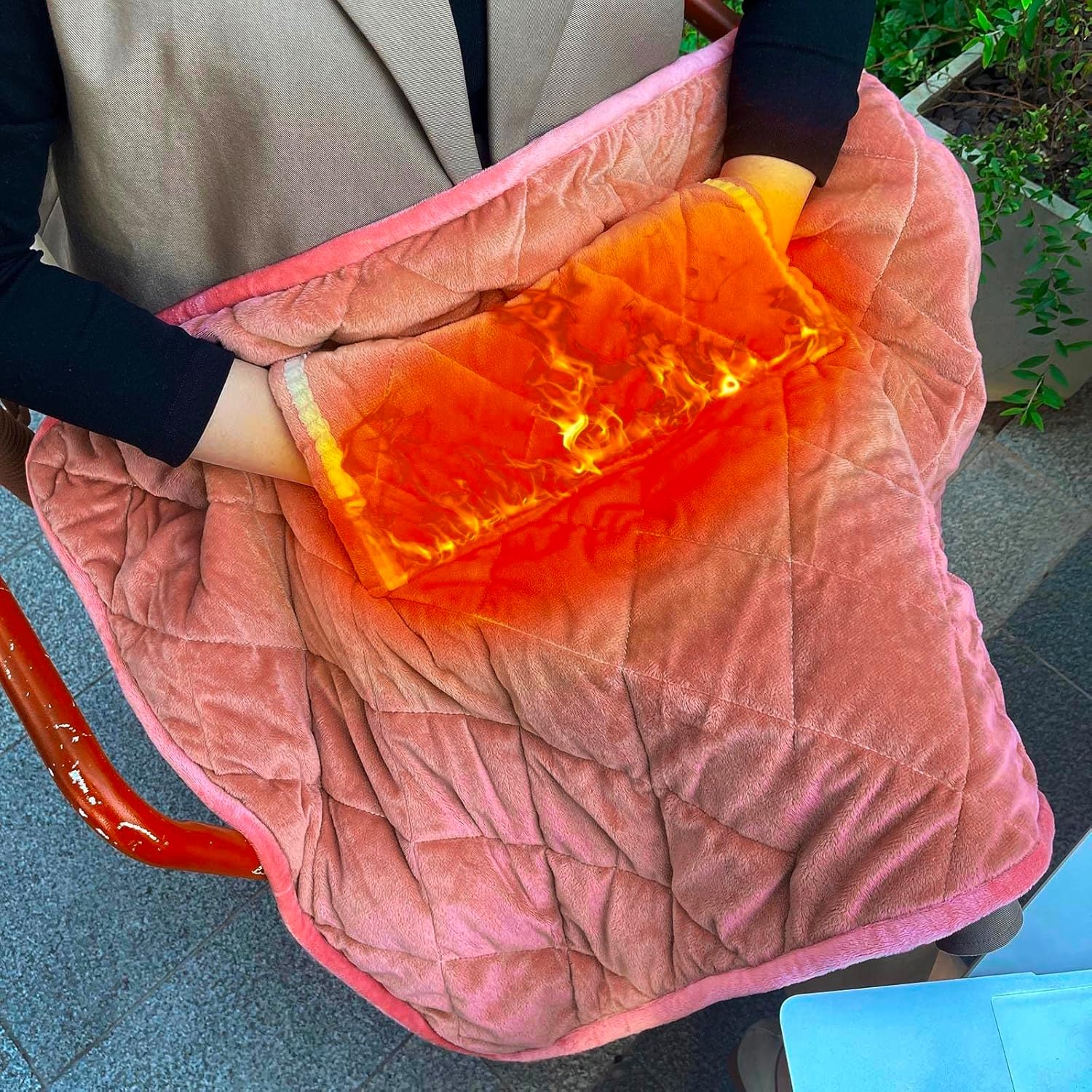 USB Heated Throw Blanket with Dual Control