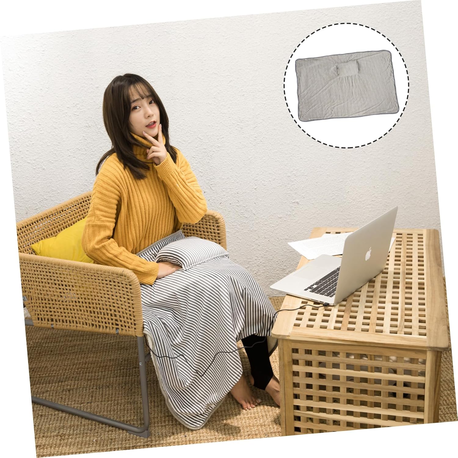 ABOOFAN Warm Winter Heated Electric Blanket