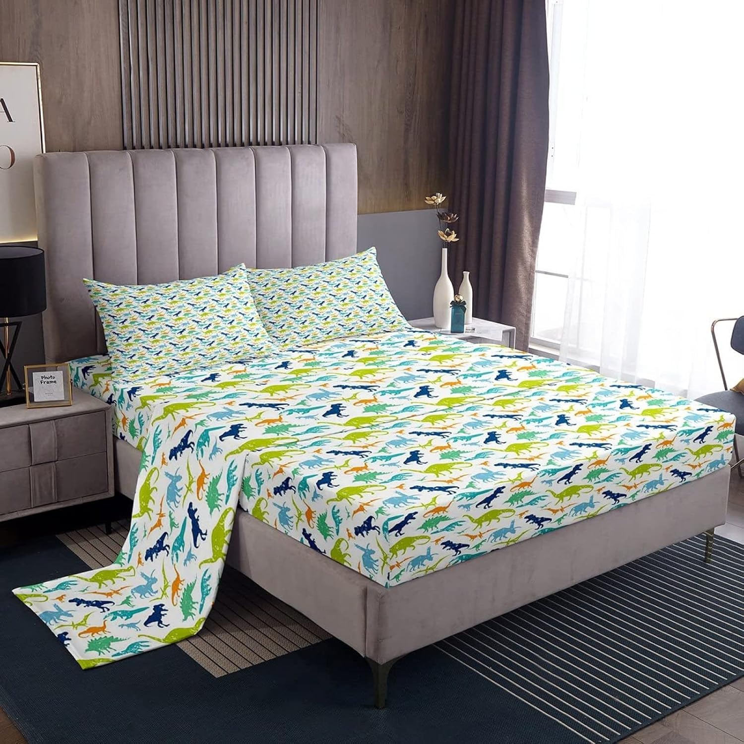 Twin XL Dinosaur Patterned Sheet Set - 3 Piece 1