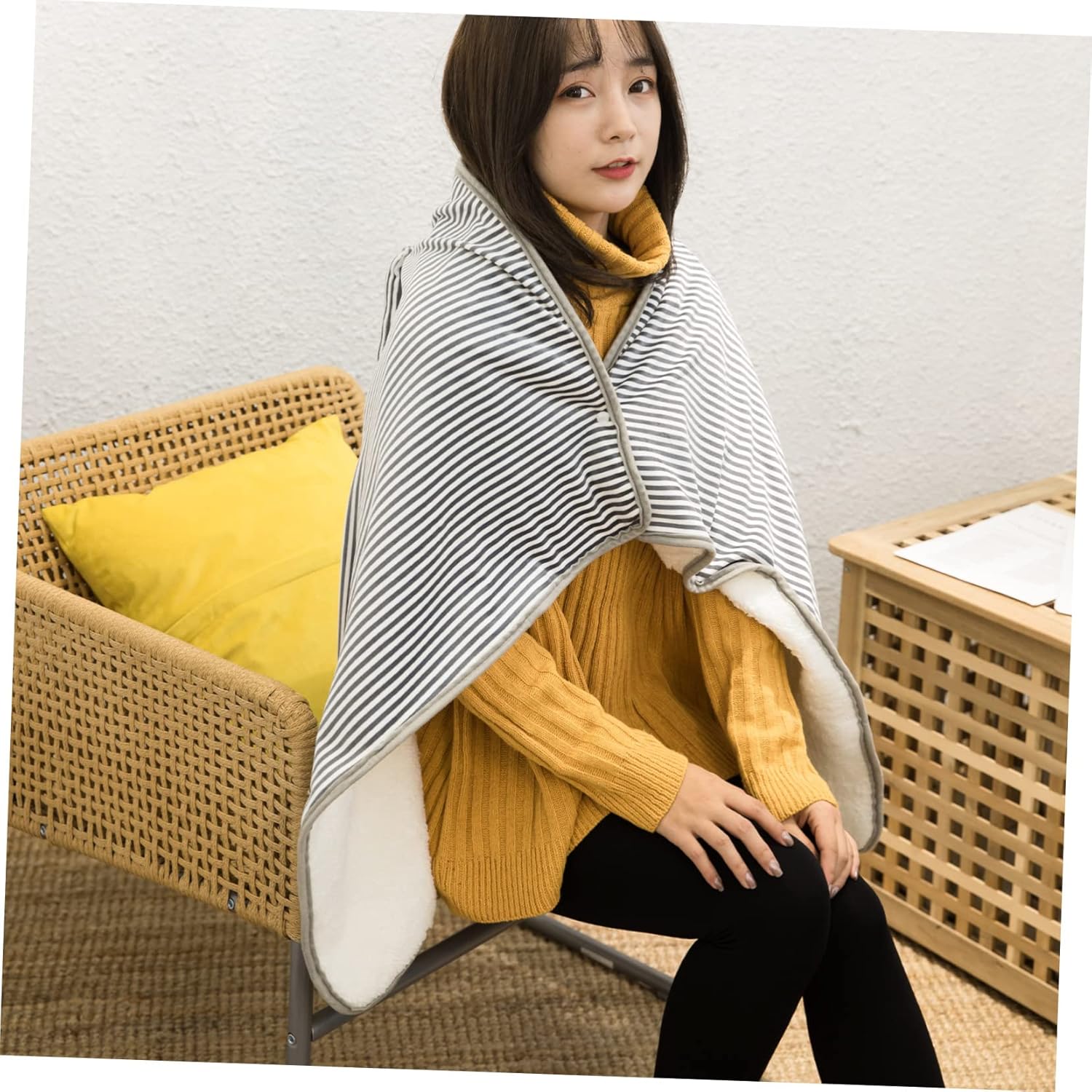 1pc Electric Heated Blanket Rapid Heating for Cozy Relaxation