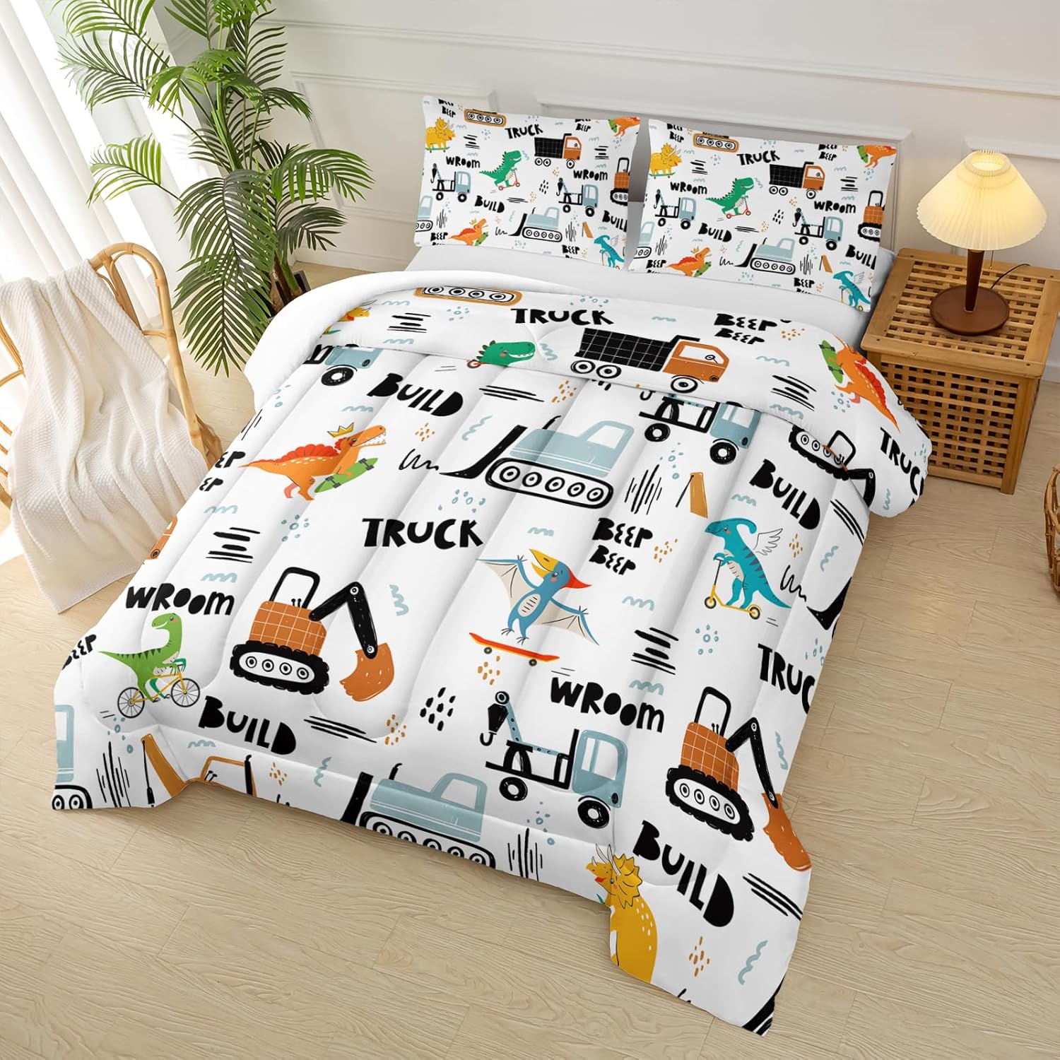 Boys Excavator Comforter Set Twin