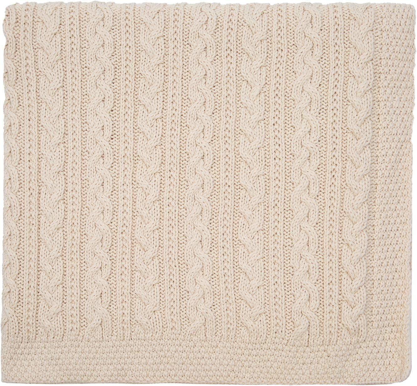 SAOL Chunky Cable Knit Bed Throw Runner