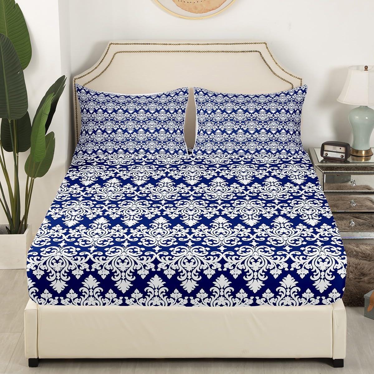 Gothic Floral Queen Fitted Sheet Set