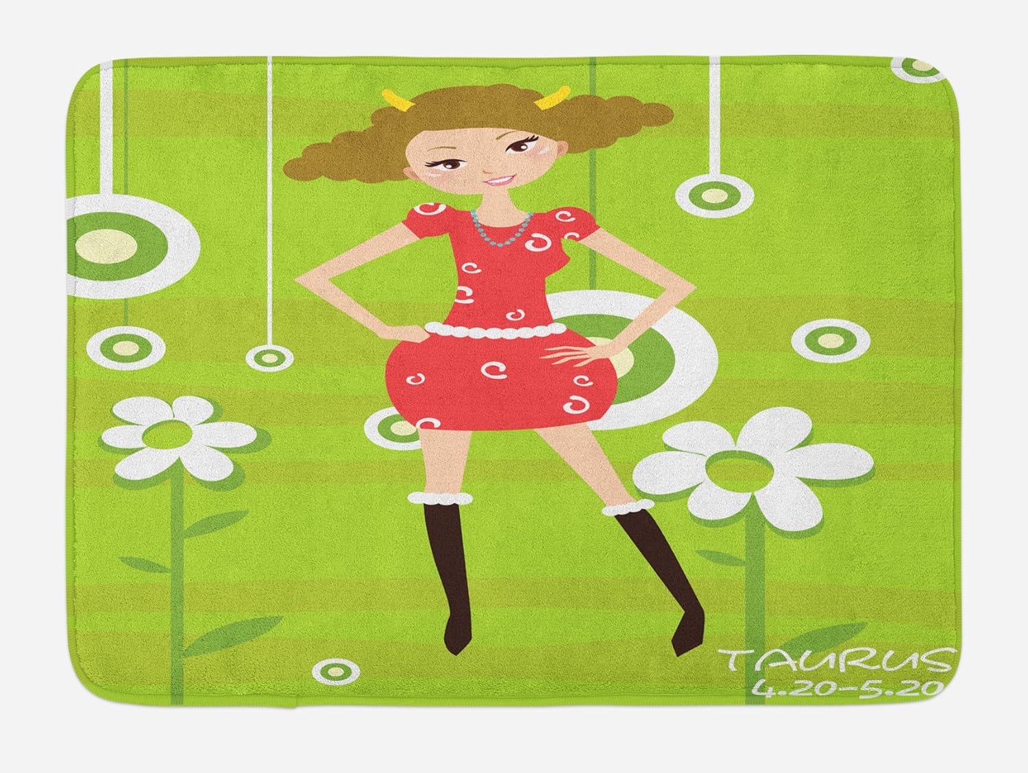 Ambesonne Zodiac Taurus Bath Mat Plush Non-Slip
