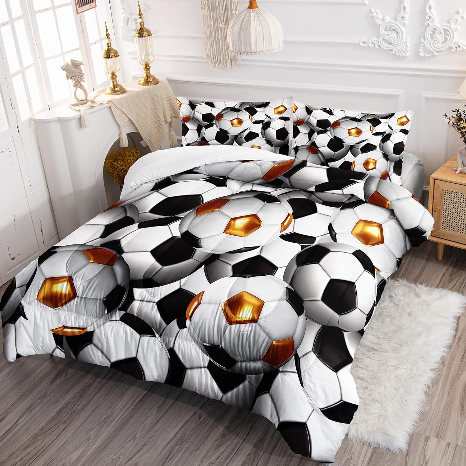 BailiPromise Soccer Comforter Set for Kids