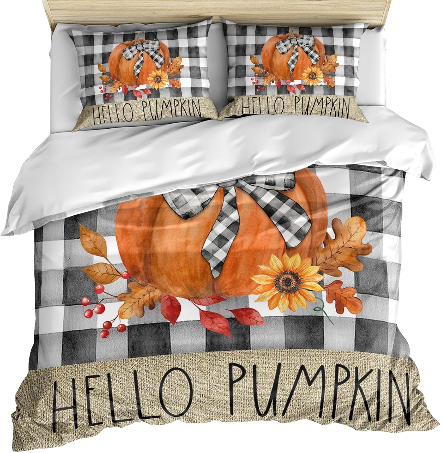OComster California King Duvet Cover Set Thanksgiving