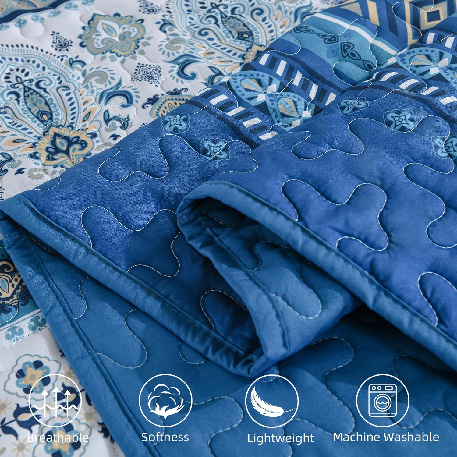 Goodidea Boho Quilt Set Queen Size 3 Piece 1