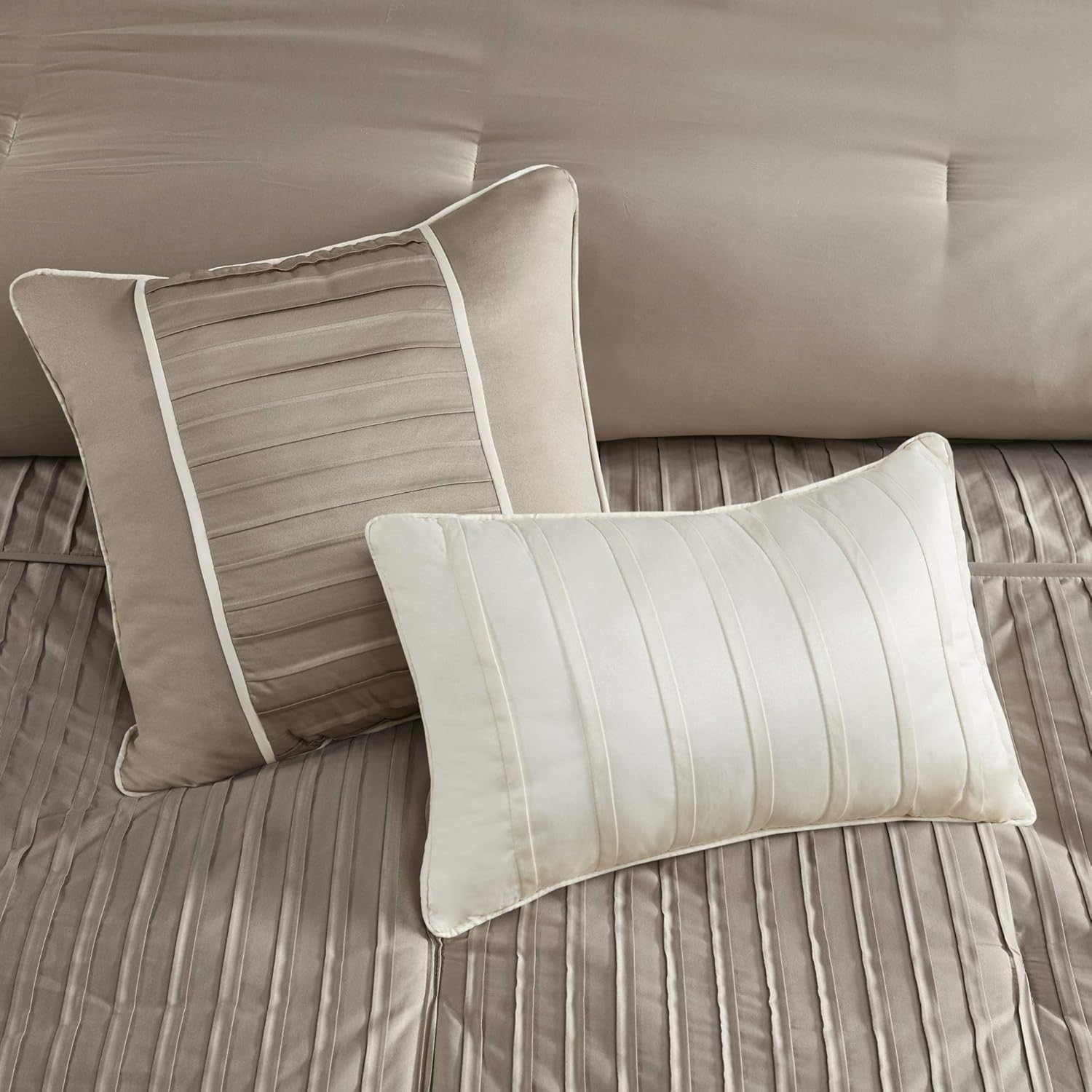 Madison Park Cal King Comforter Set - 7 Piece Down Alternative Luxury Bedding