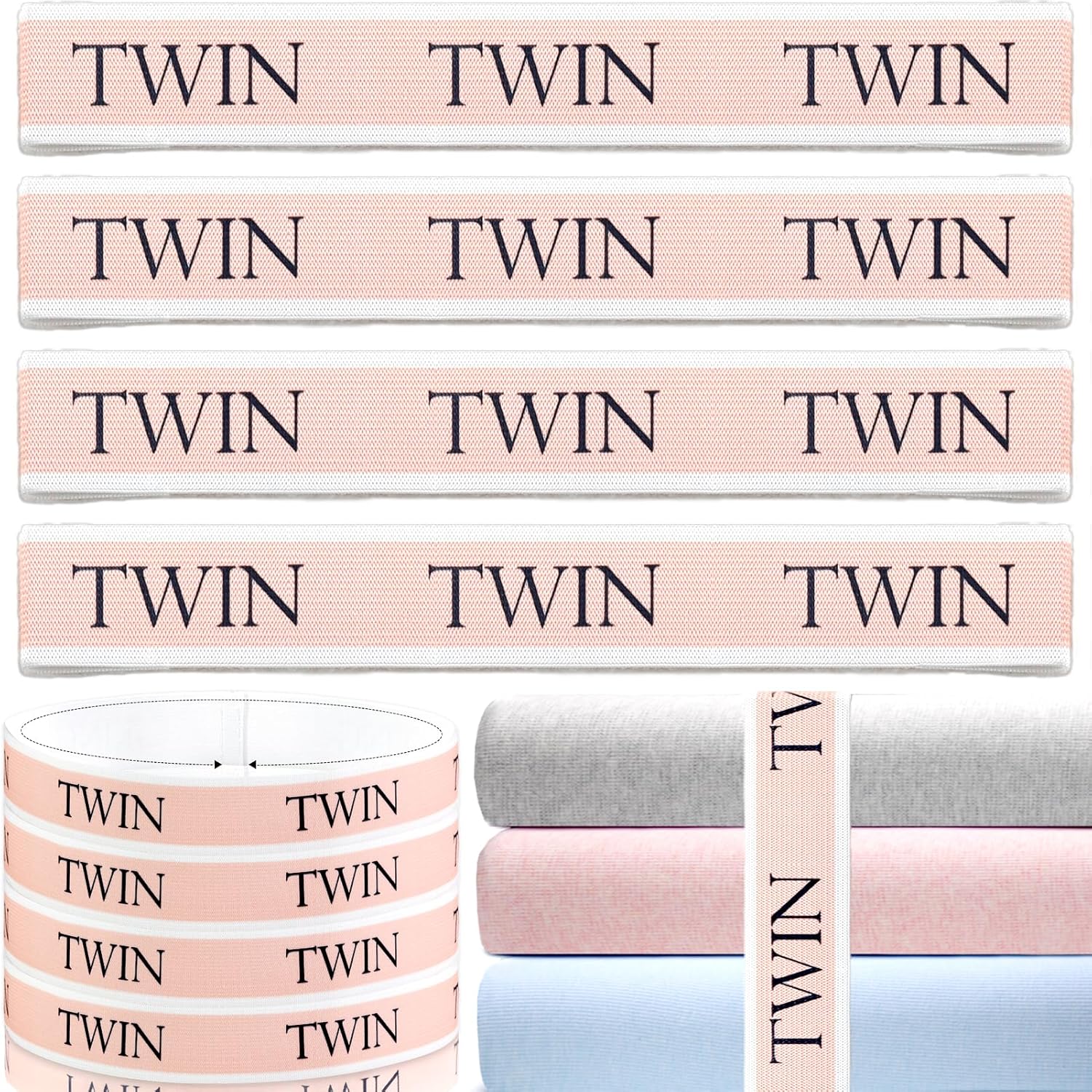 Kelofty Bed Sheet Organizers 4Pcs Twin