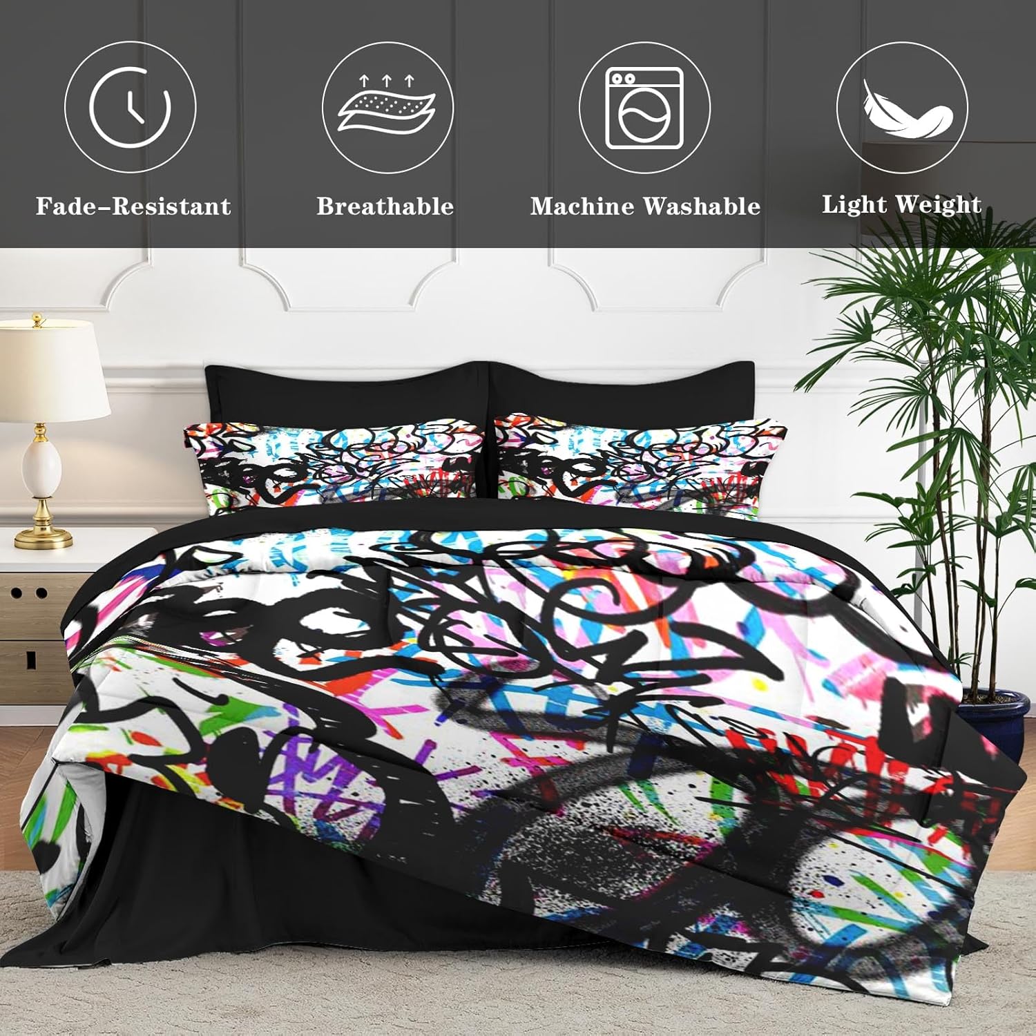 WeCozy 5 Pcs Twin Comforter Set with Pillowcase and Sham