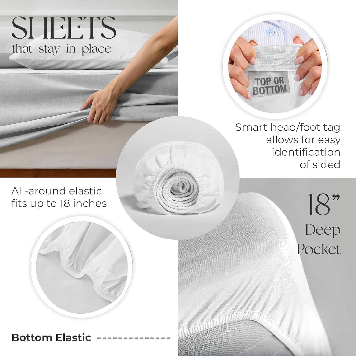 SUPREME ELEGANCE 100 Cotton Full Size Sheet Set