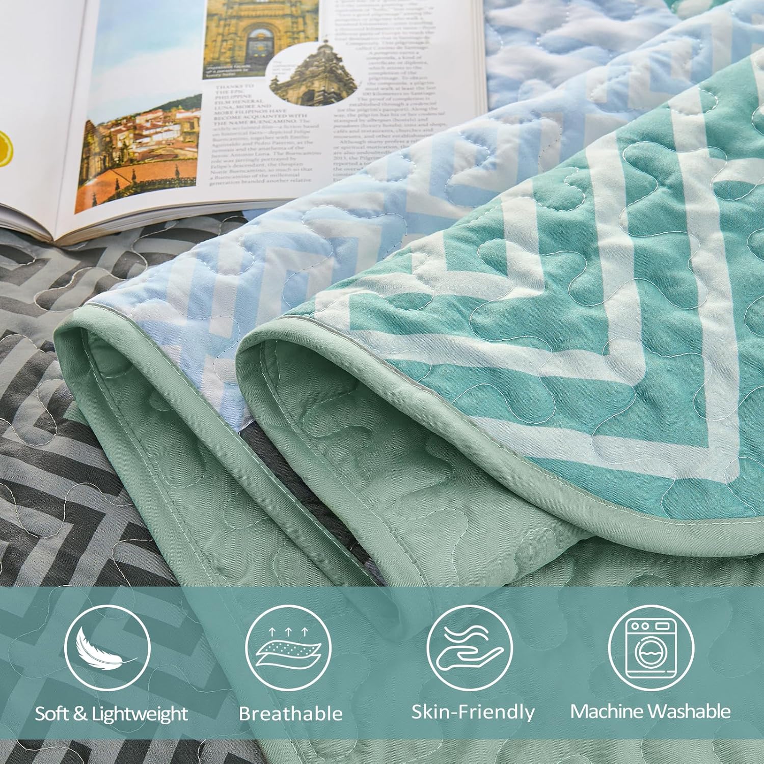 WONGS BEDDING King Size Quilt Set with 3 Pieces