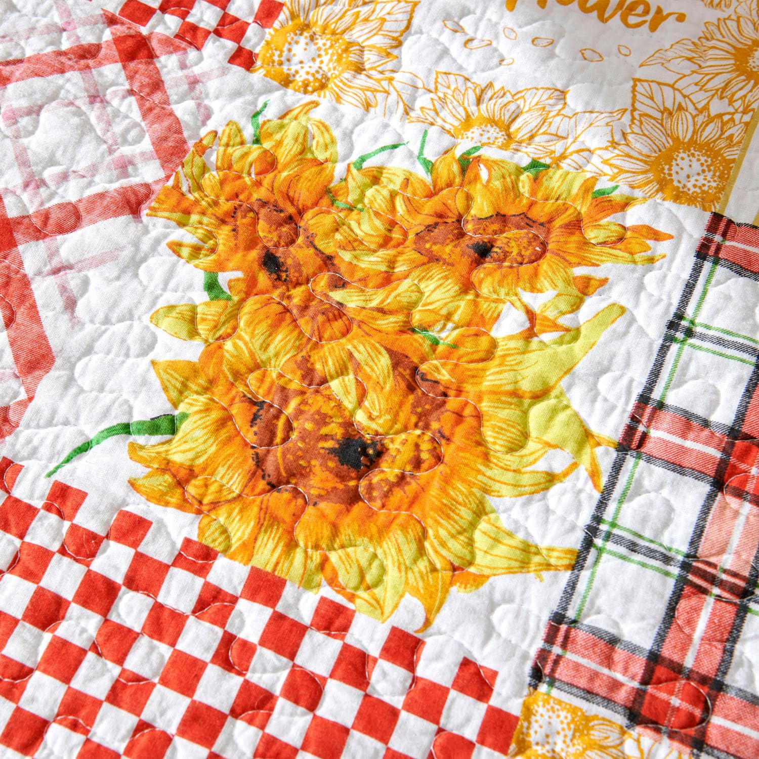 EVENHUG Cotton Quilt Set Twin Size Reversible