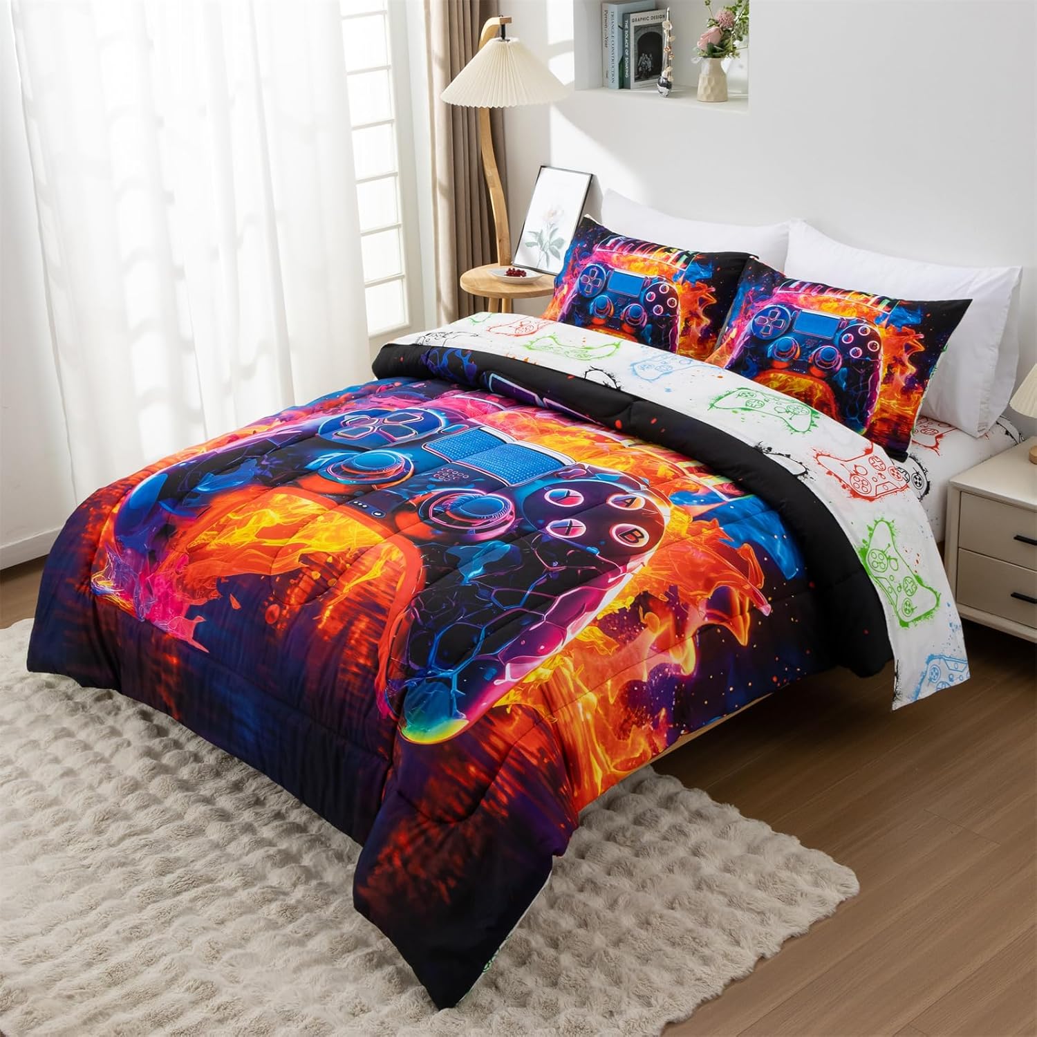 Holawakaka Twin Gaming Console Bed in a Bag Set