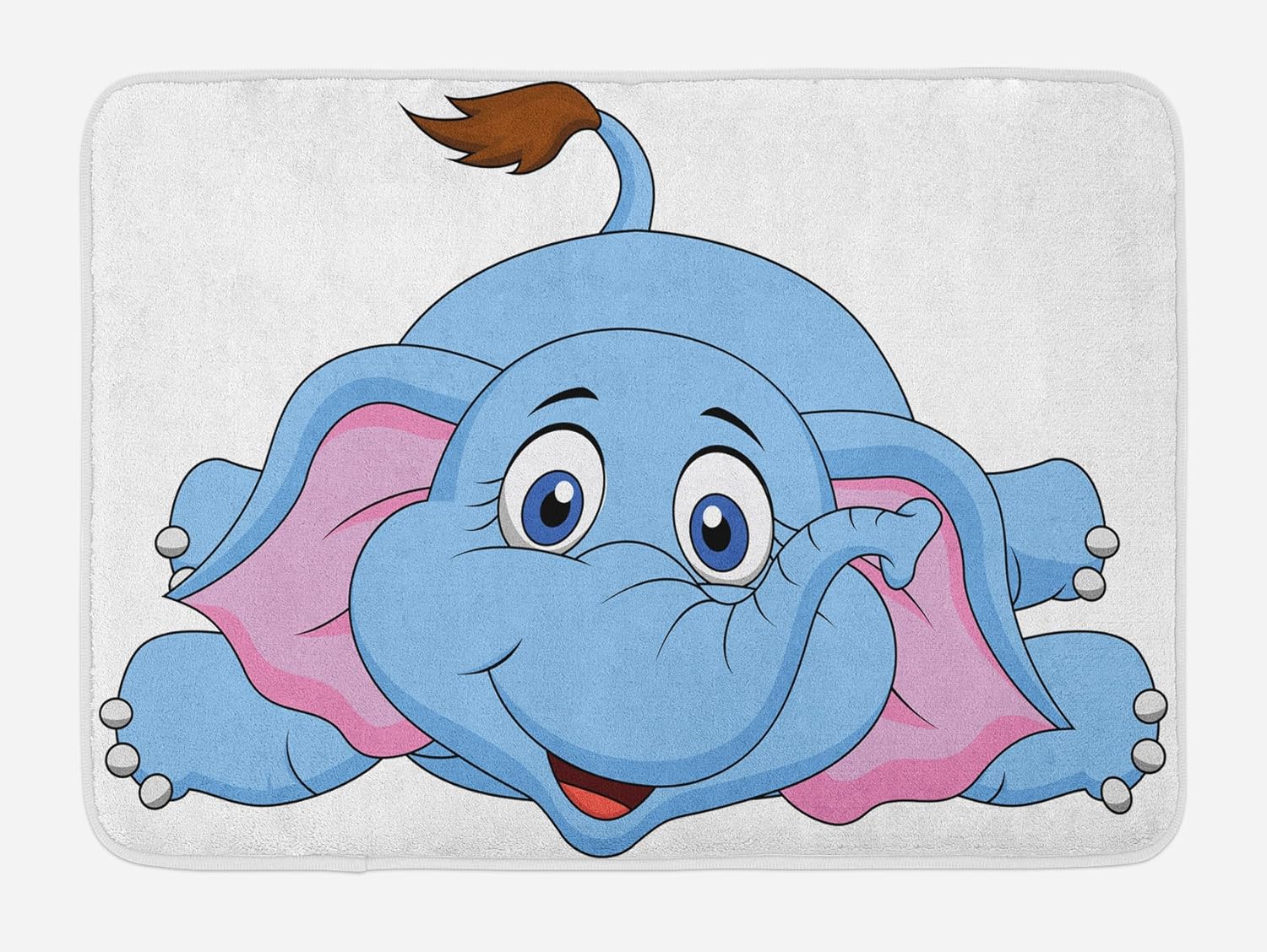 Ambesonne Cartoon Bath Mat - Plush Non Slip Mat for Kids