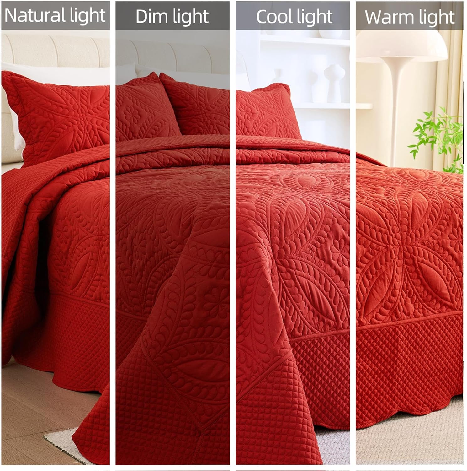 Cmfshape Oversize King Quilt Set 120x119 3 Piece Modern Geometric
