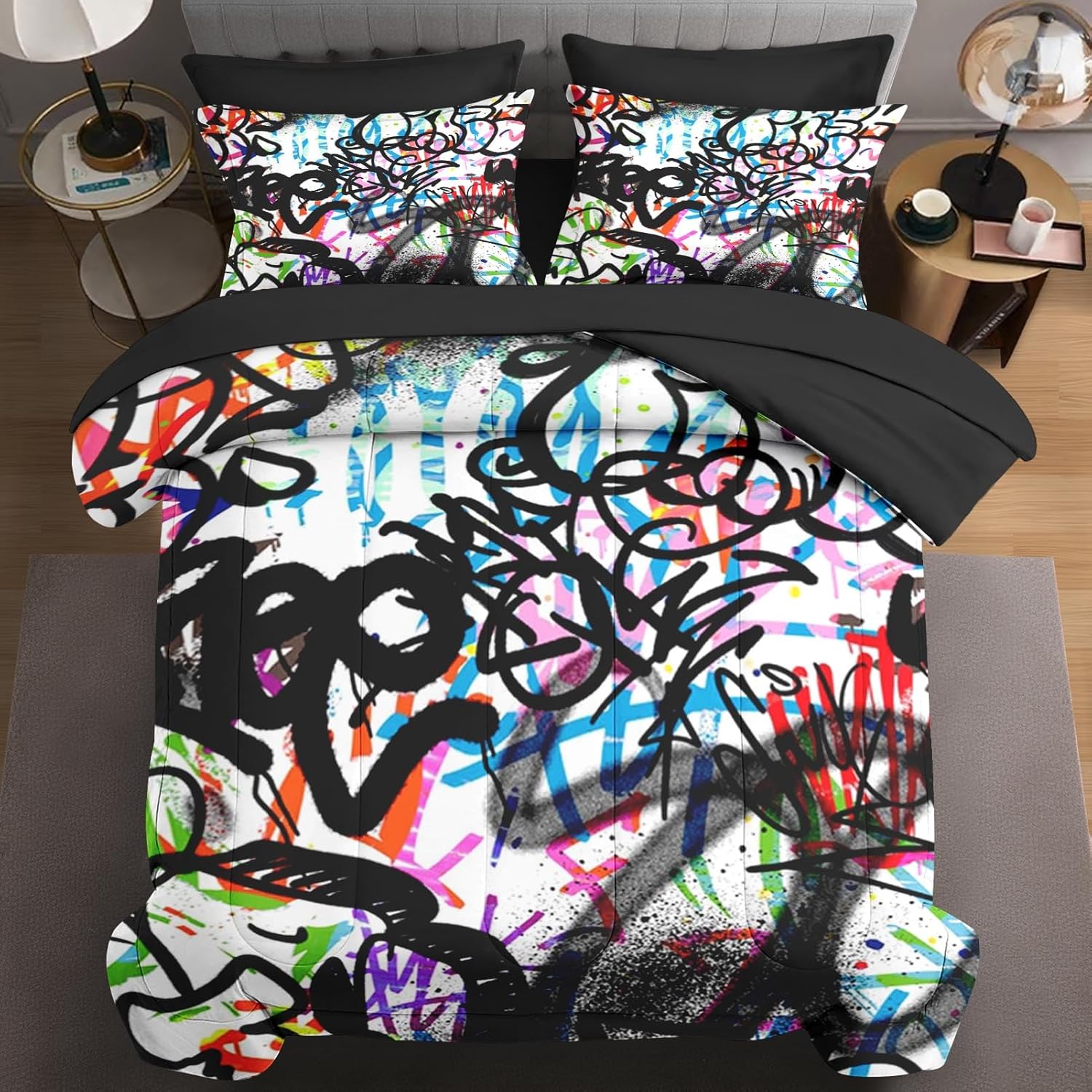WeCozy 5 Pcs Twin Comforter Set with Pillowcase and Sham