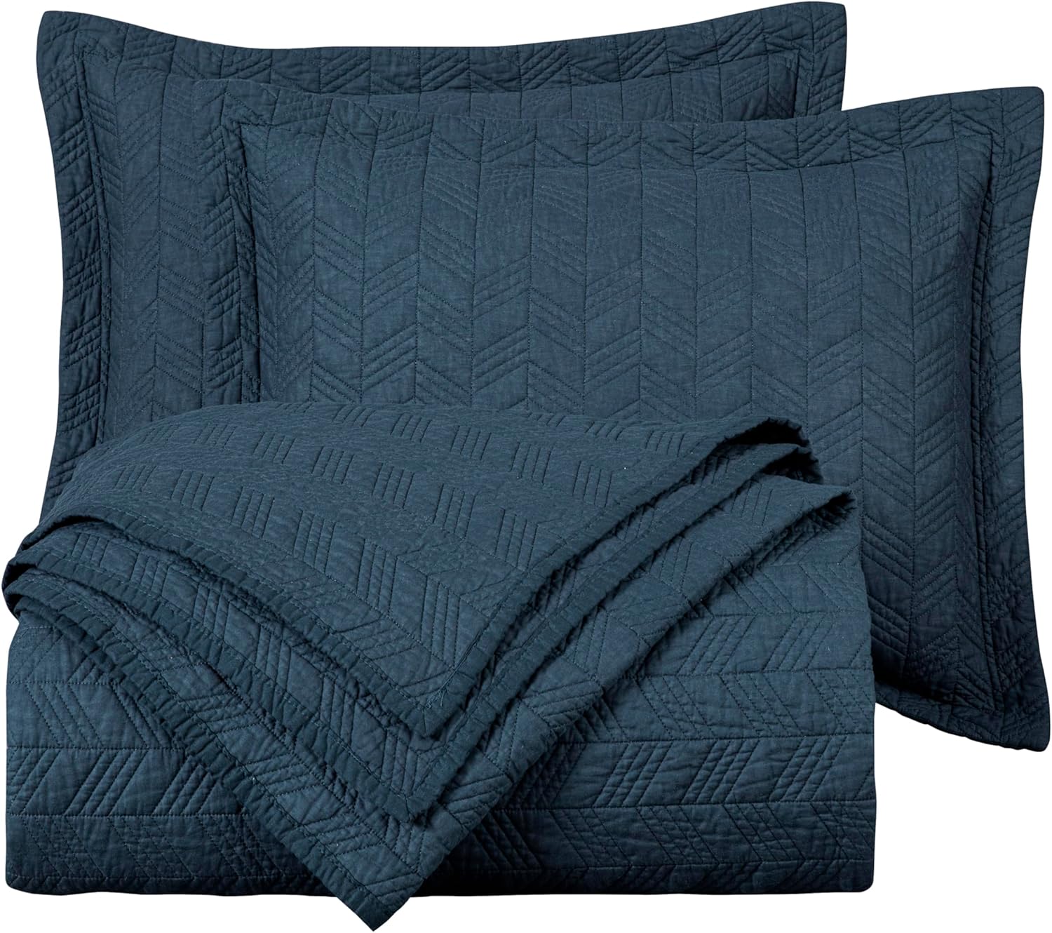 Chezmoi Collection Roswell 3-Piece Cotton Quilt Set King Size