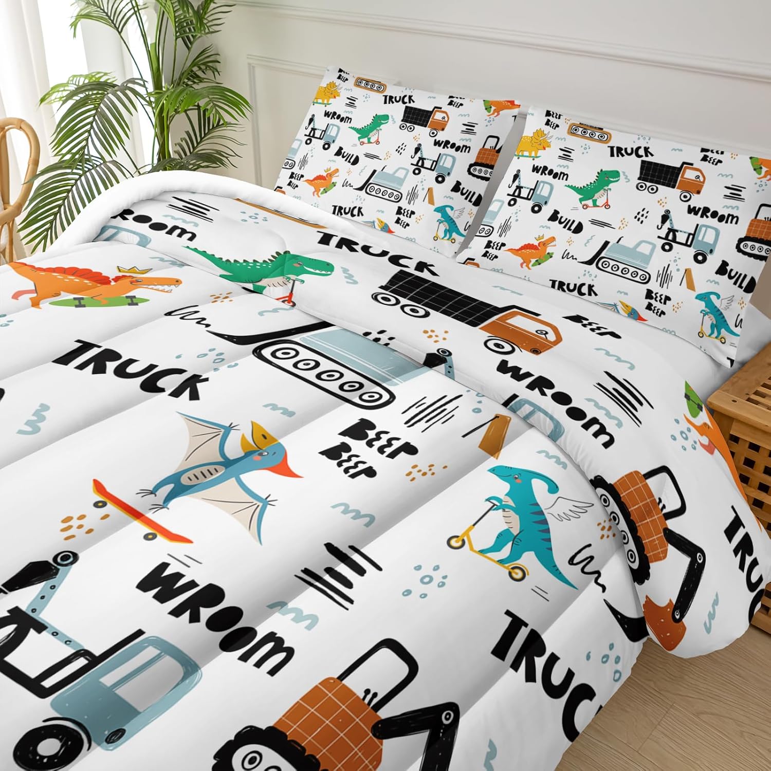 Boys Excavator Comforter Set Twin