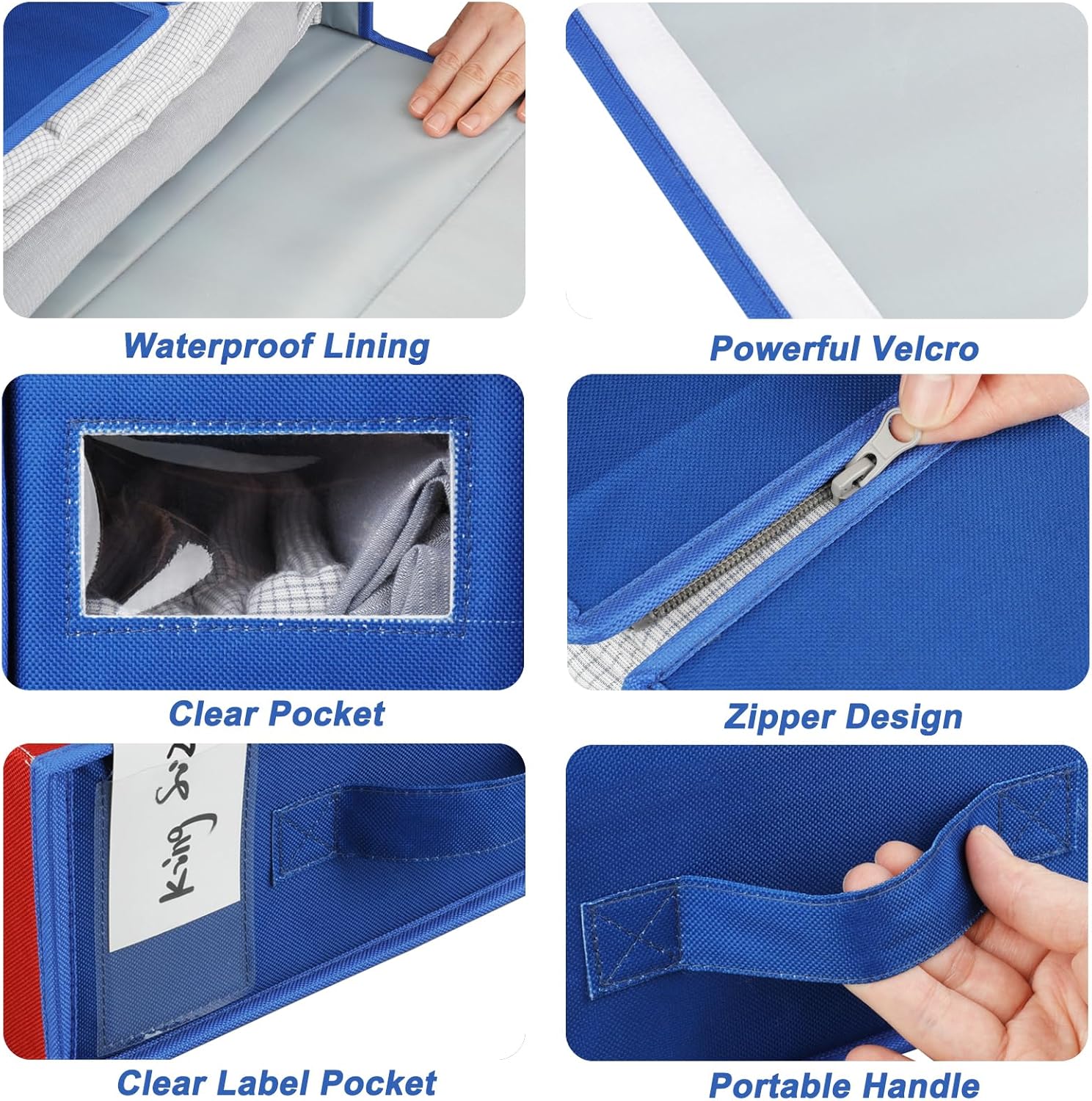 CosyBreeze 4 Pack Bed Sheet Organizer with Zipper and Label Cards