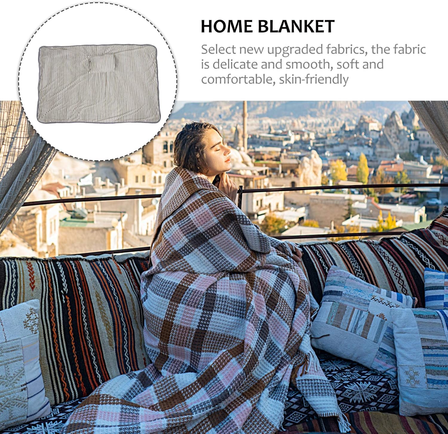 Unomor Electric Heated Blanket with USB Power Supply